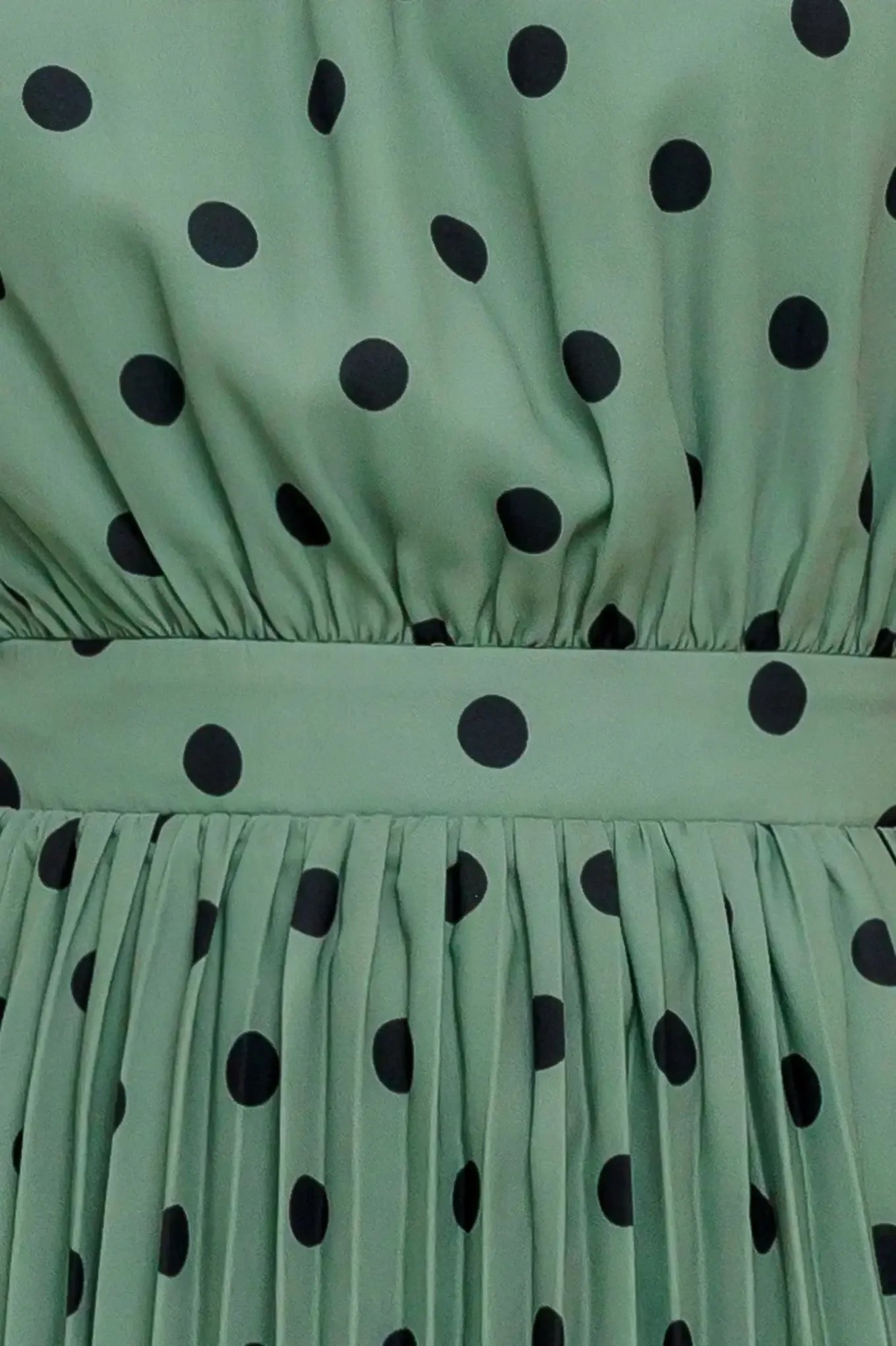 POLKA DOT MAXI DRESS - DARK SAGE