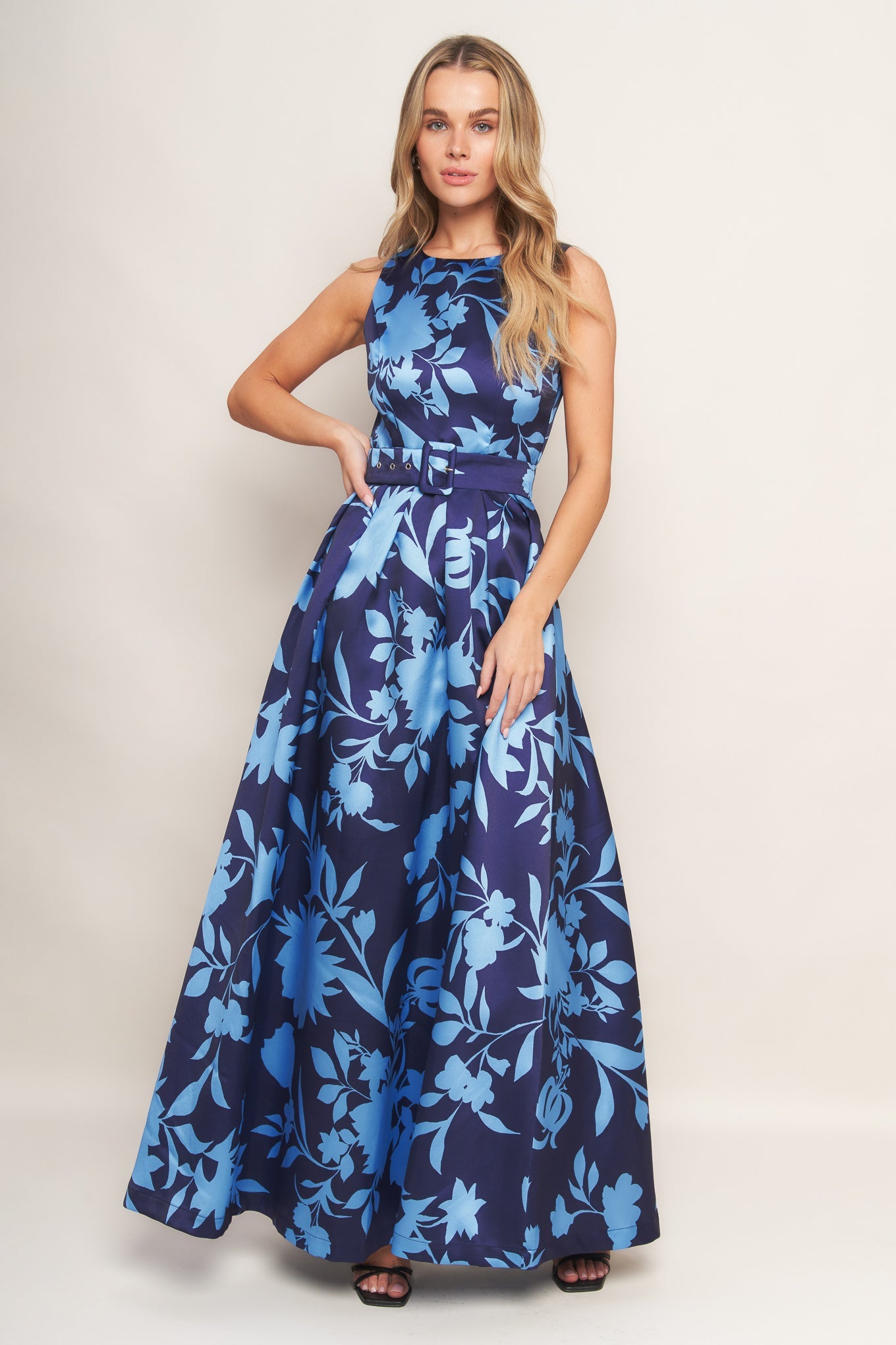SAPPHIRE FLORAL MAXI DRESS - FINAL SALE
