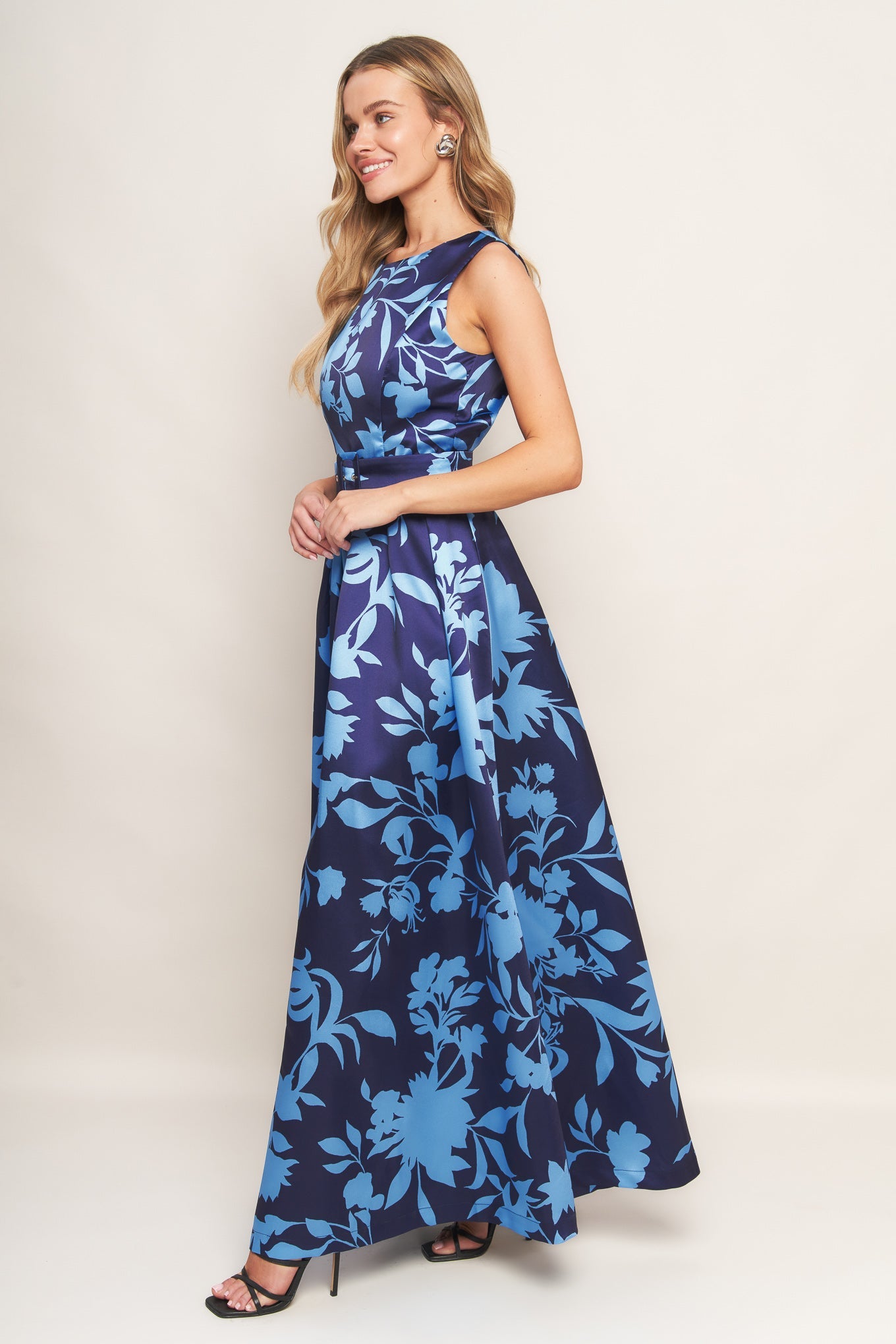 SAPPHIRE FLORAL MAXI DRESS - FINAL SALE