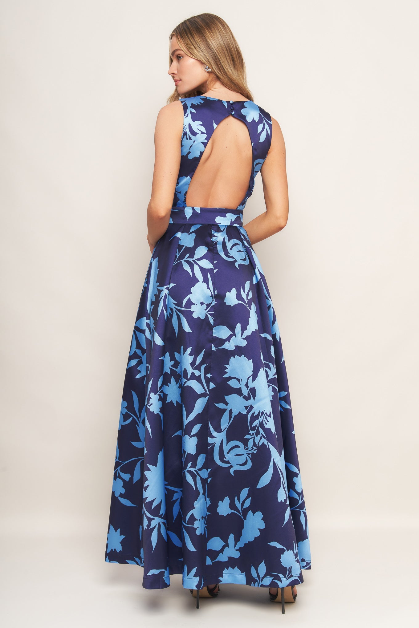SAPPHIRE FLORAL MAXI DRESS - FINAL SALE