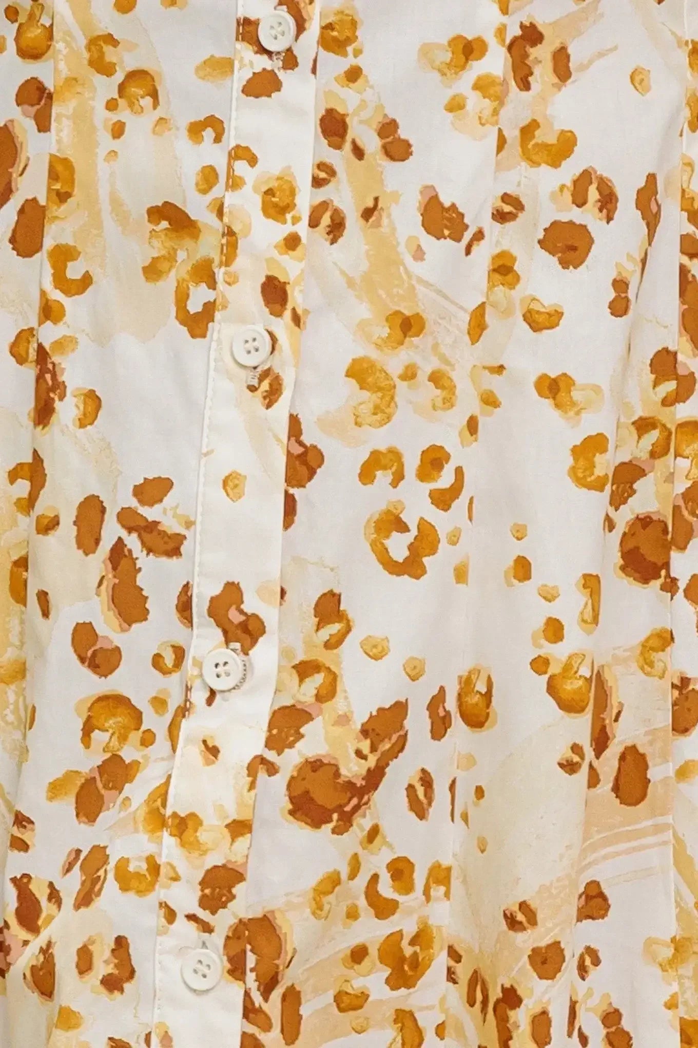 Button Front Cheetah Print Midi Dress