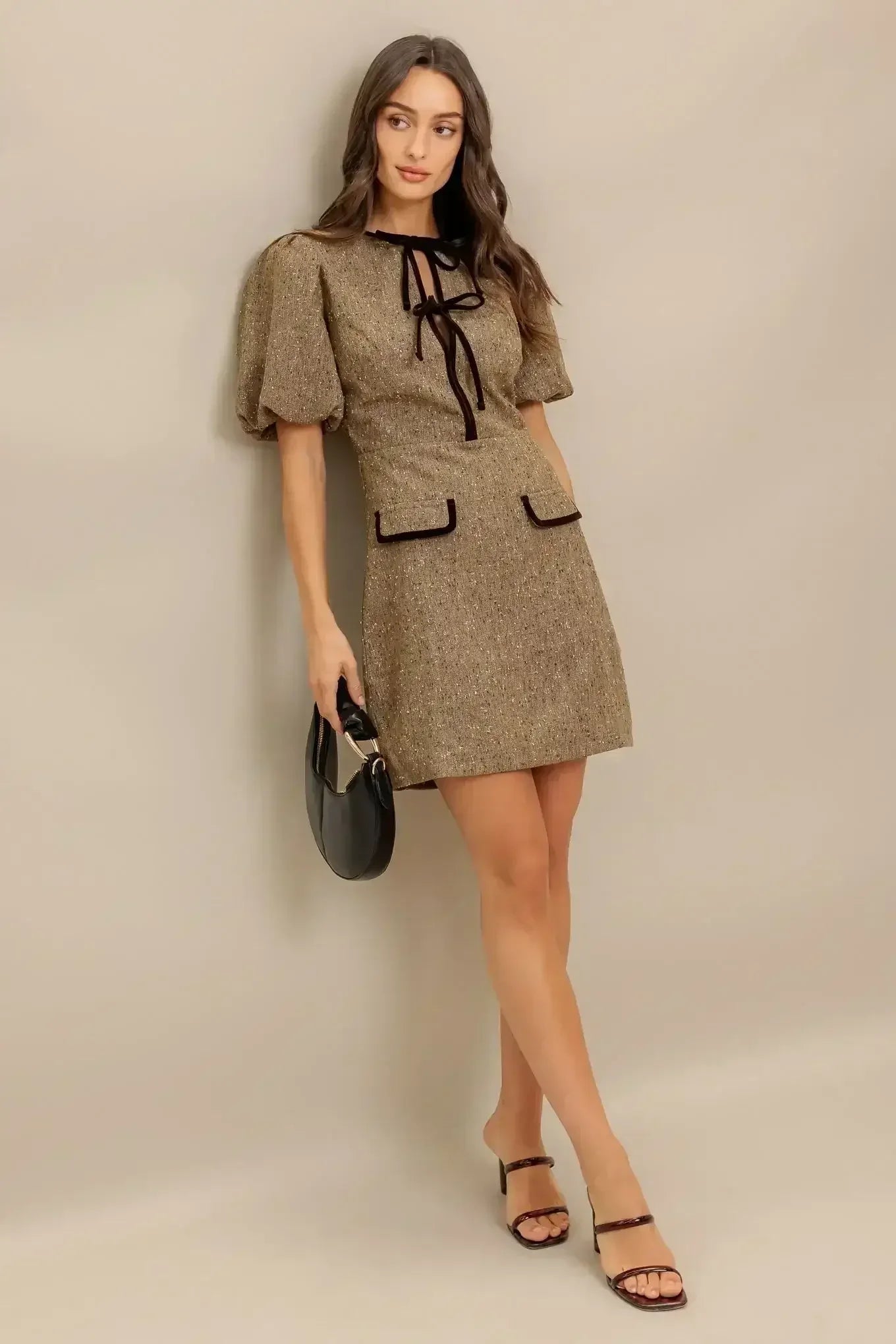 MADEMOISELLE MODE TWEED MINI DRESS
