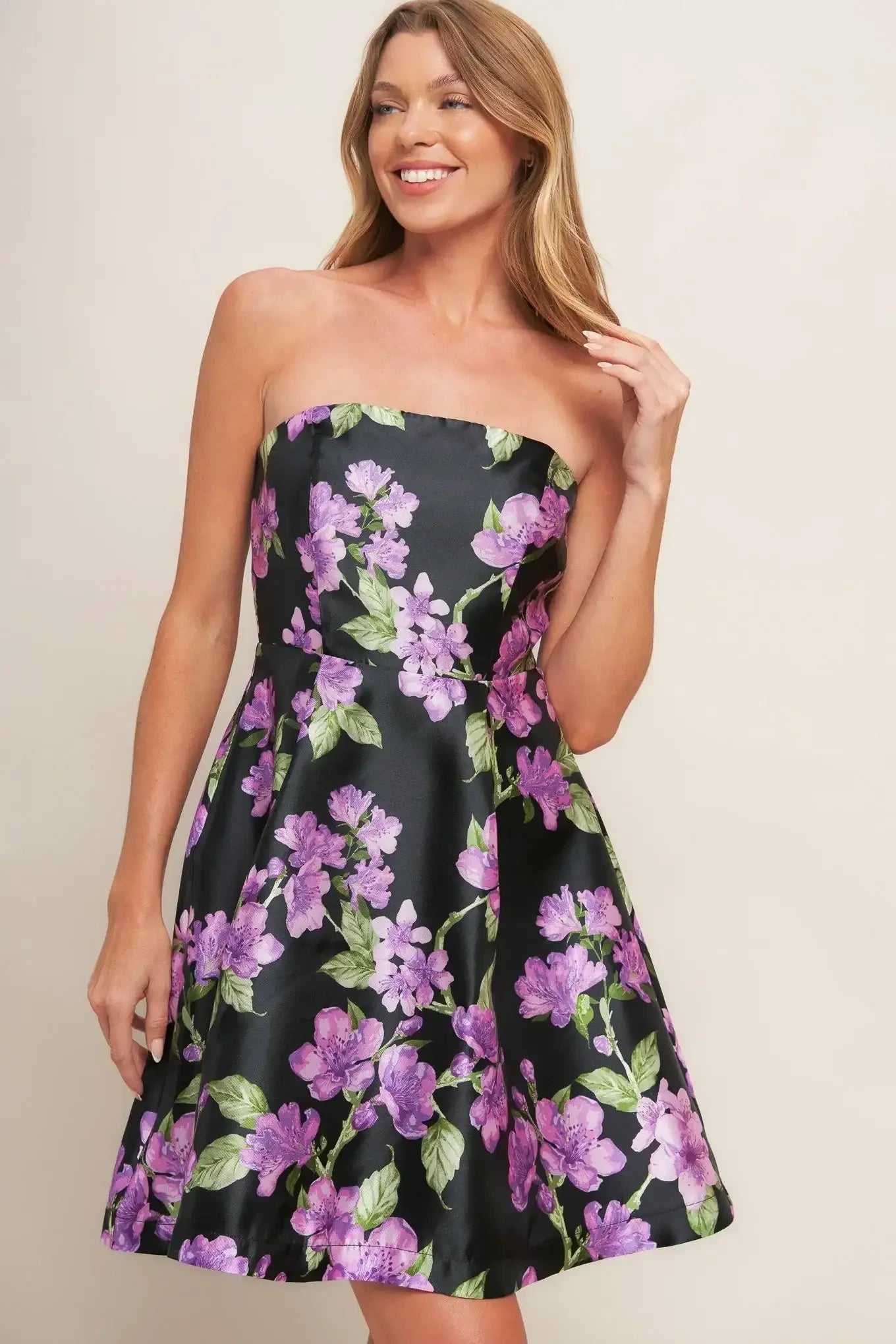 GARDEN PARTY CHIC WOVEN MINI DRESS