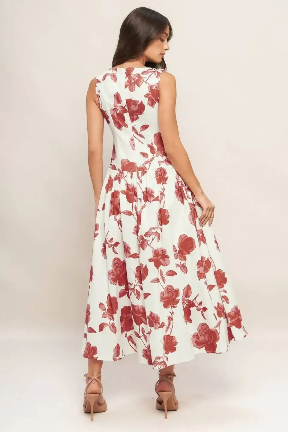 ROMA FLORAL MIDI DRESS