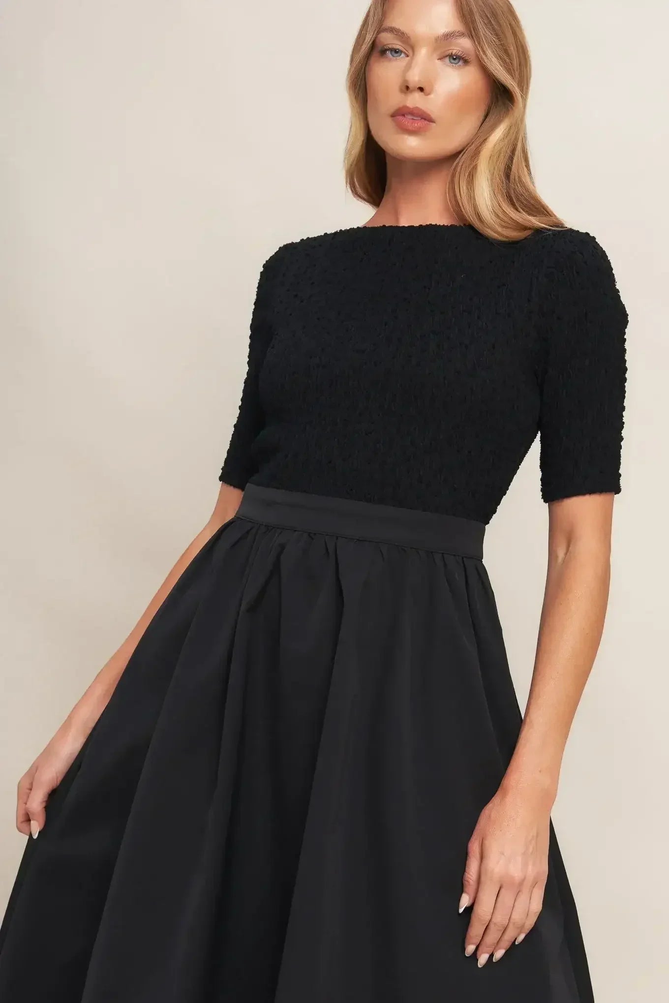 EVENING GRACE MIDI DRESS - BLACK - FINAL SALE