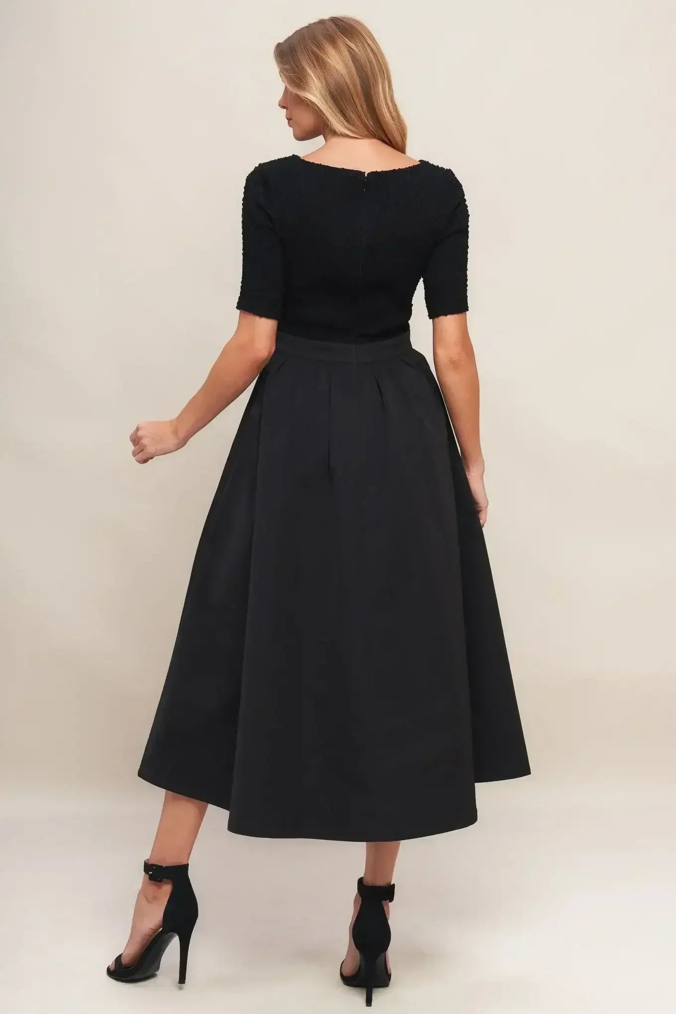 EVENING GRACE MIDI DRESS - BLACK - FINAL SALE