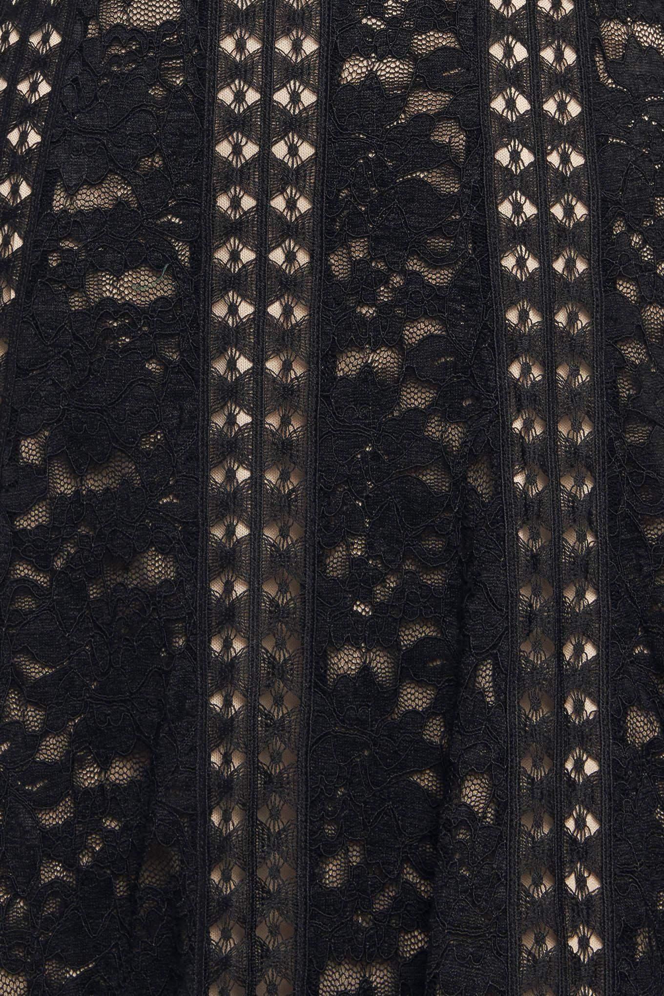 ROMANTIC NOIR NIGHTS BLACK LACE MIDI DRESS