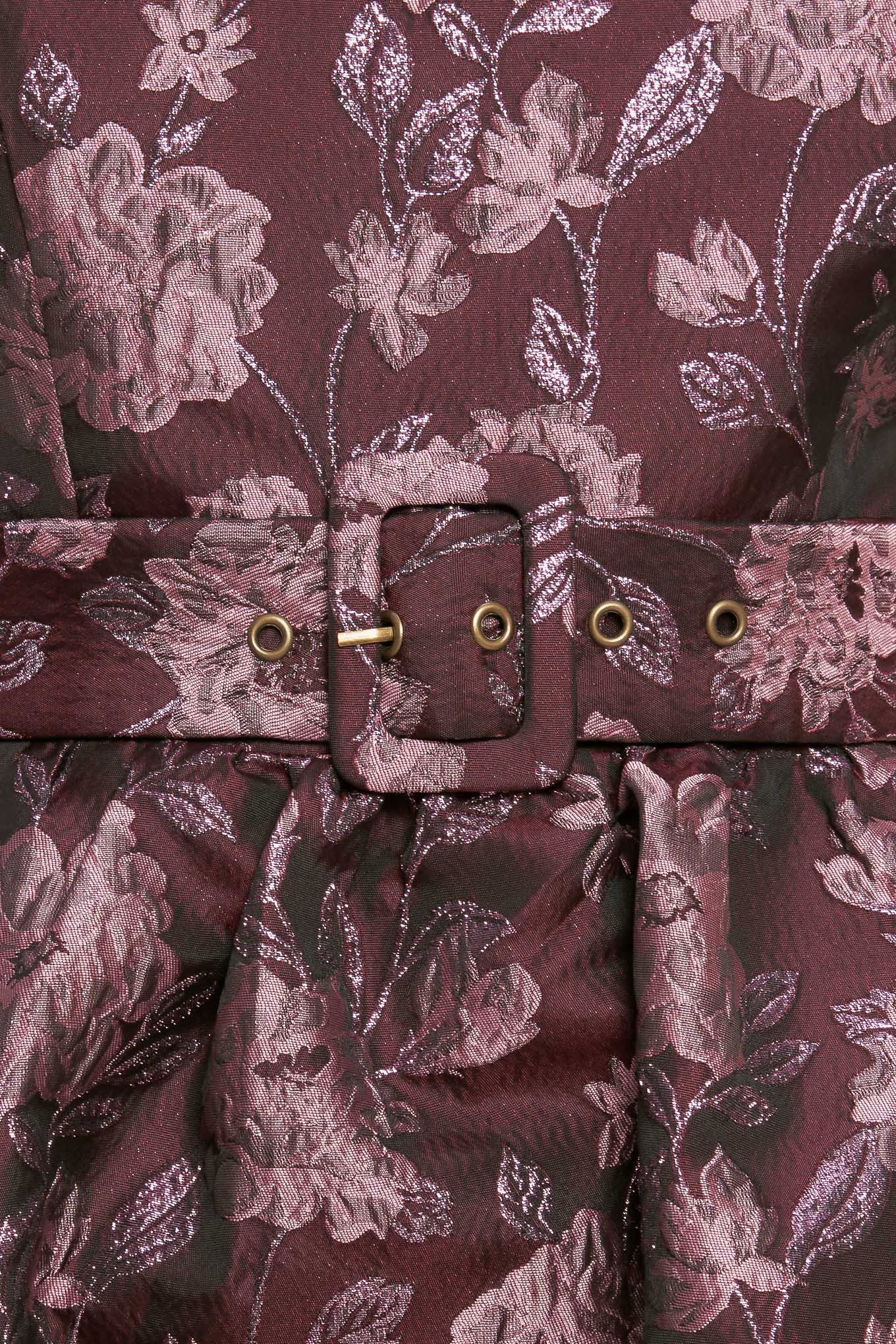 AUBERGINE CHIC JACQUARD MIDI DRESS