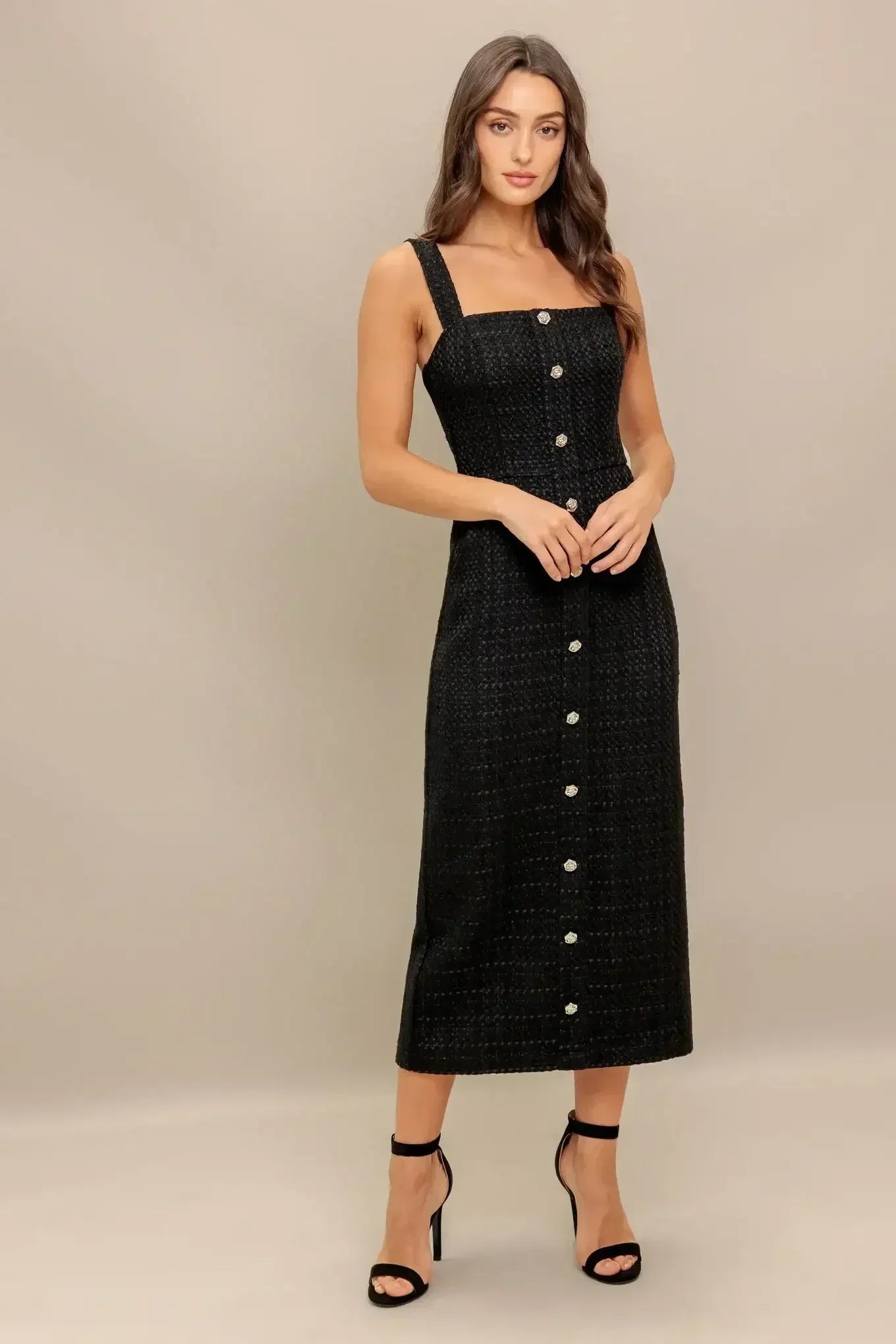 TWEED NOUVELLE MIDI DRESS