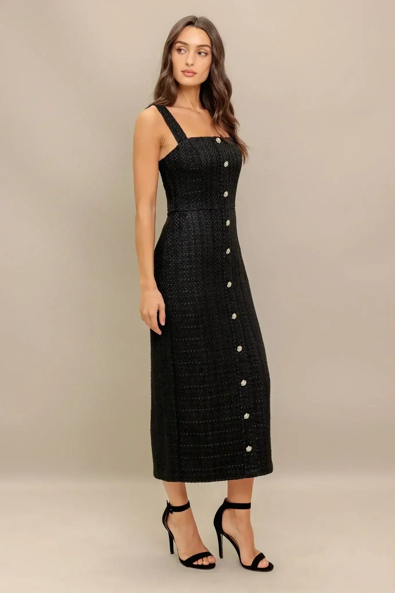 TWEED NOUVELLE MIDI DRESS