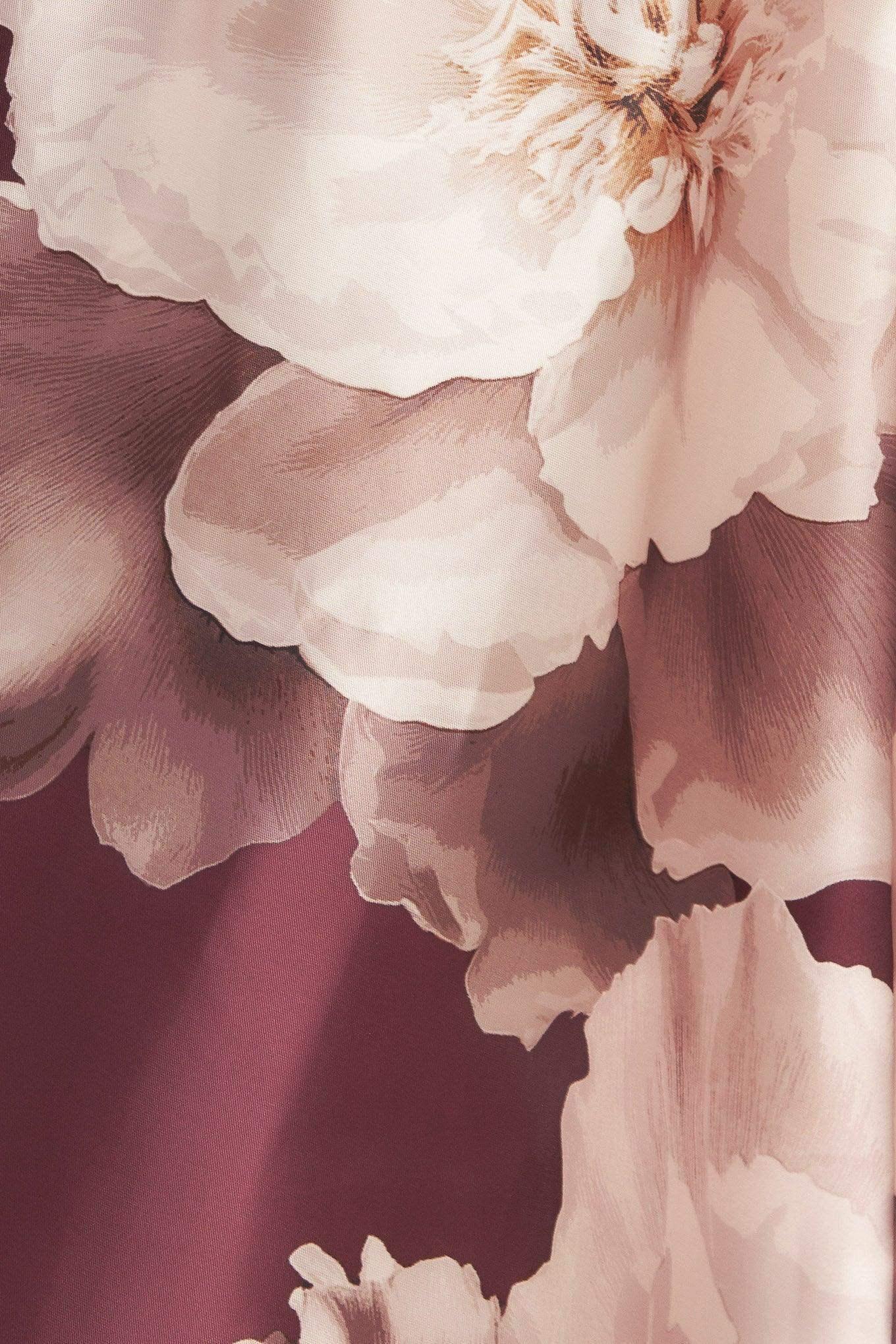 LUXE PEONY MAXI DRESS - BURGUNDY - FINAL SALE