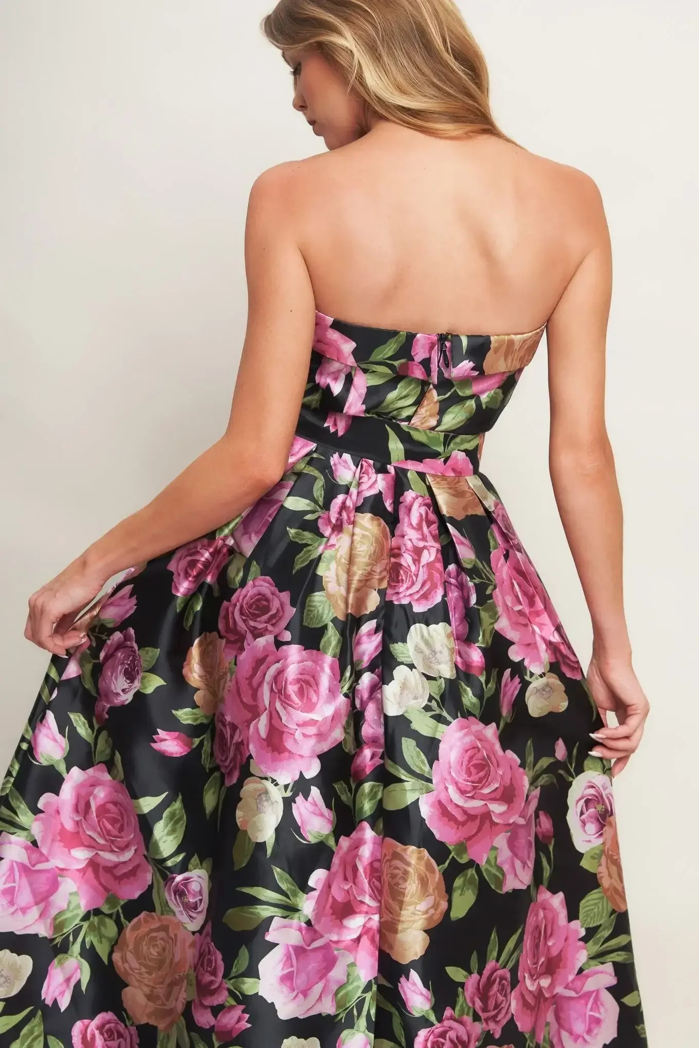 GLAMOUR GARDEN FLORAL MAXI DRESS
