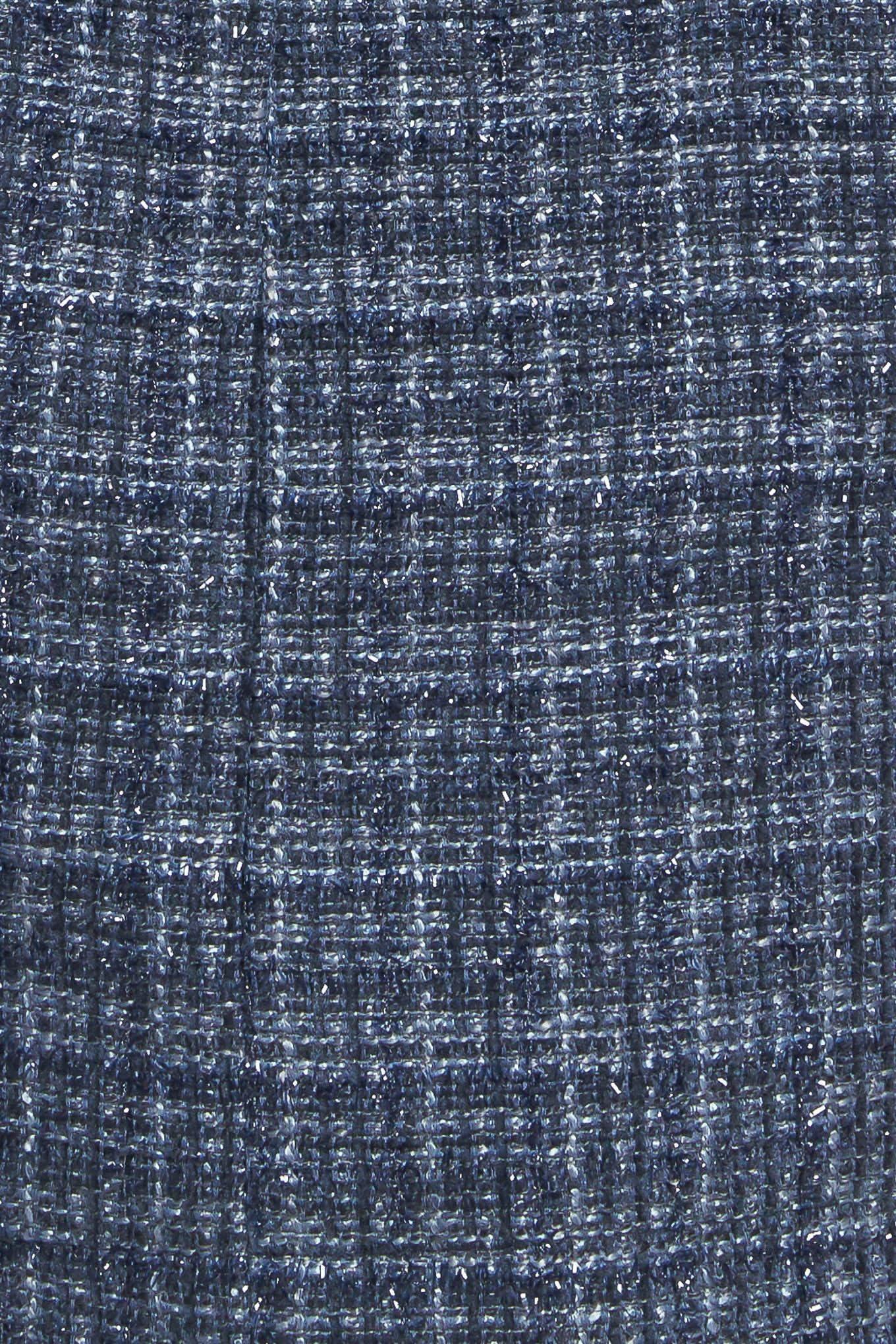 MODERN ICONIC BLUE TWEED MINI DRESS