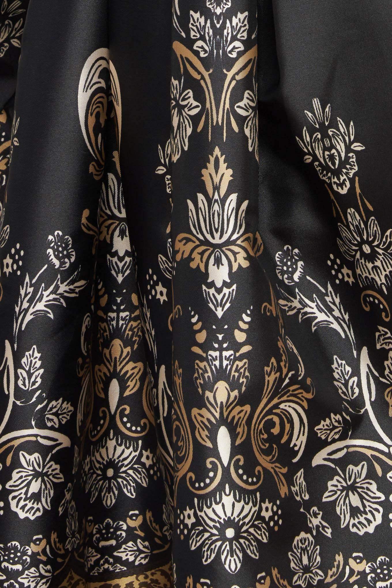 Black floral patterned dress
