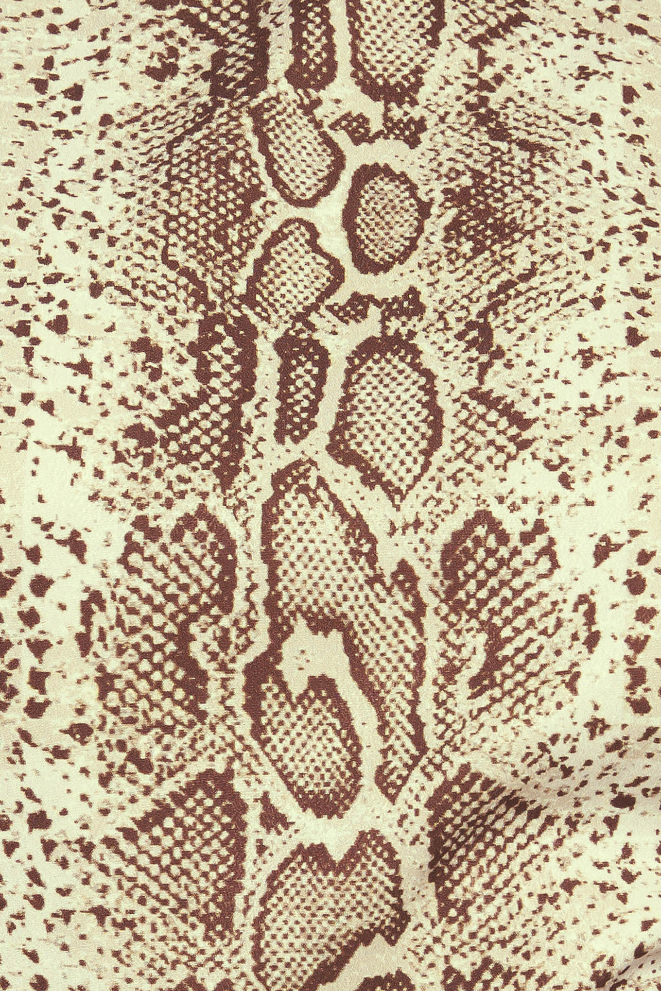 SNAKE PRINT BROWN MIDI DRESS