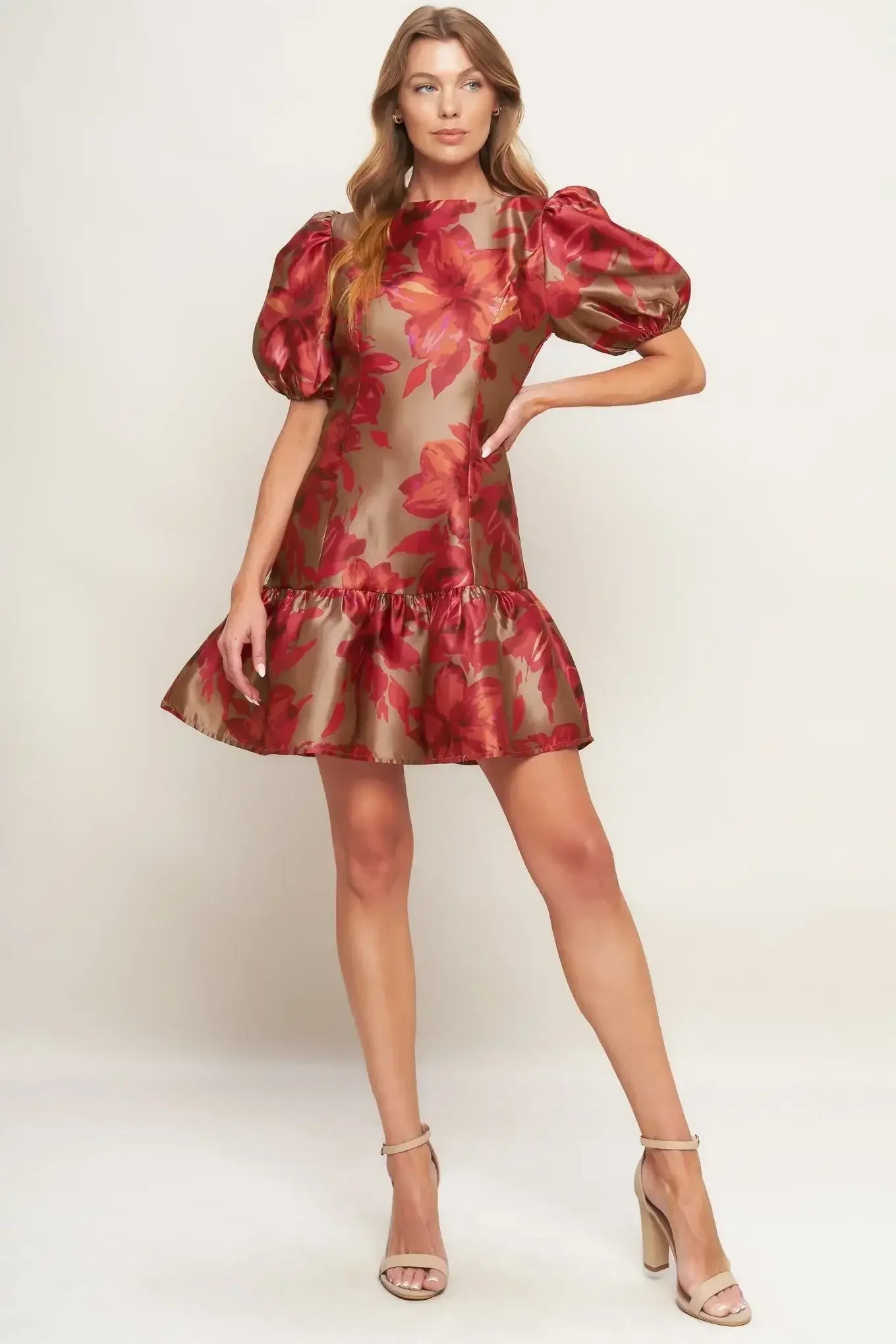 GARDENIA FIRE BRONZE MINI DRESS