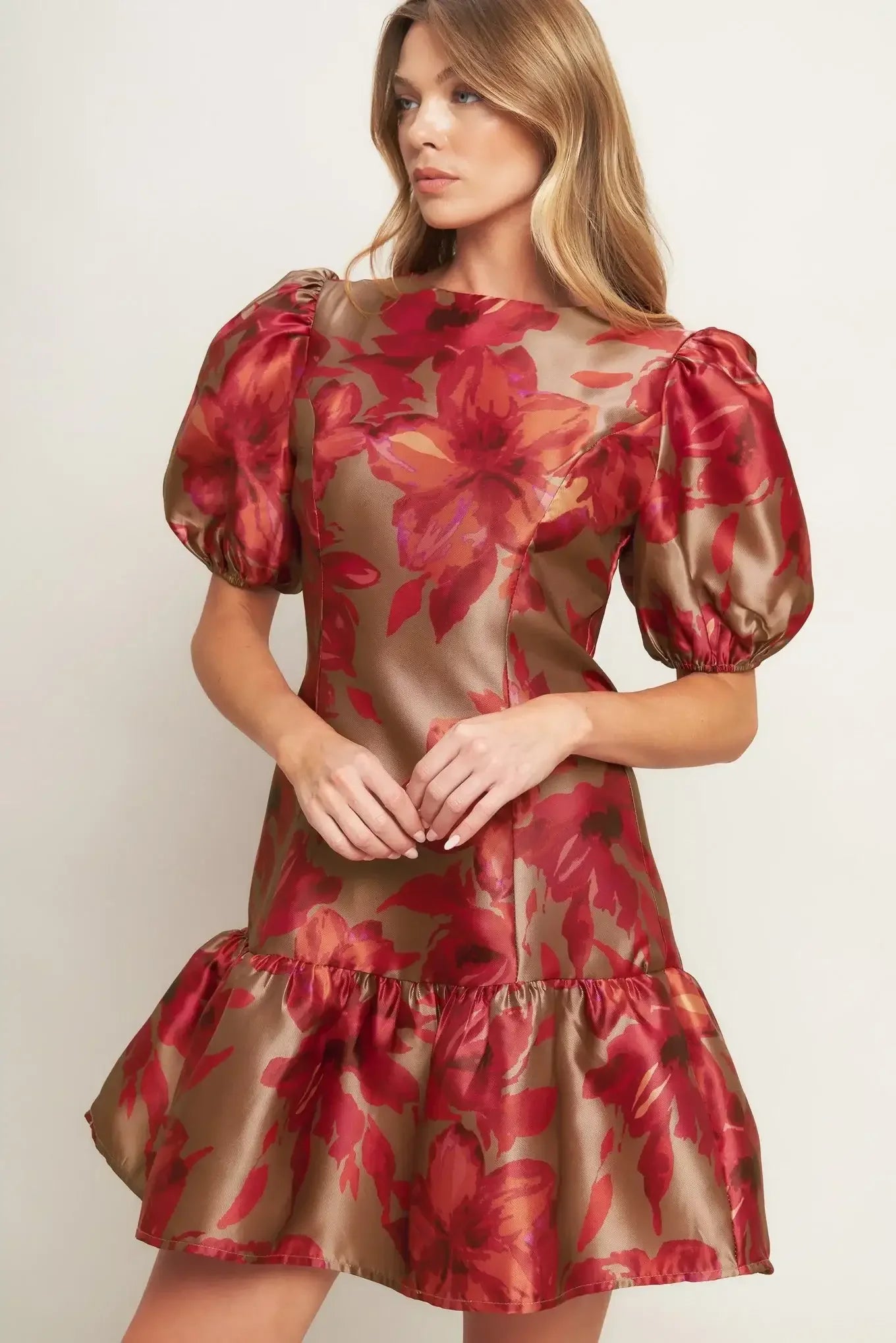 GARDENIA FIRE BRONZE MINI DRESS
