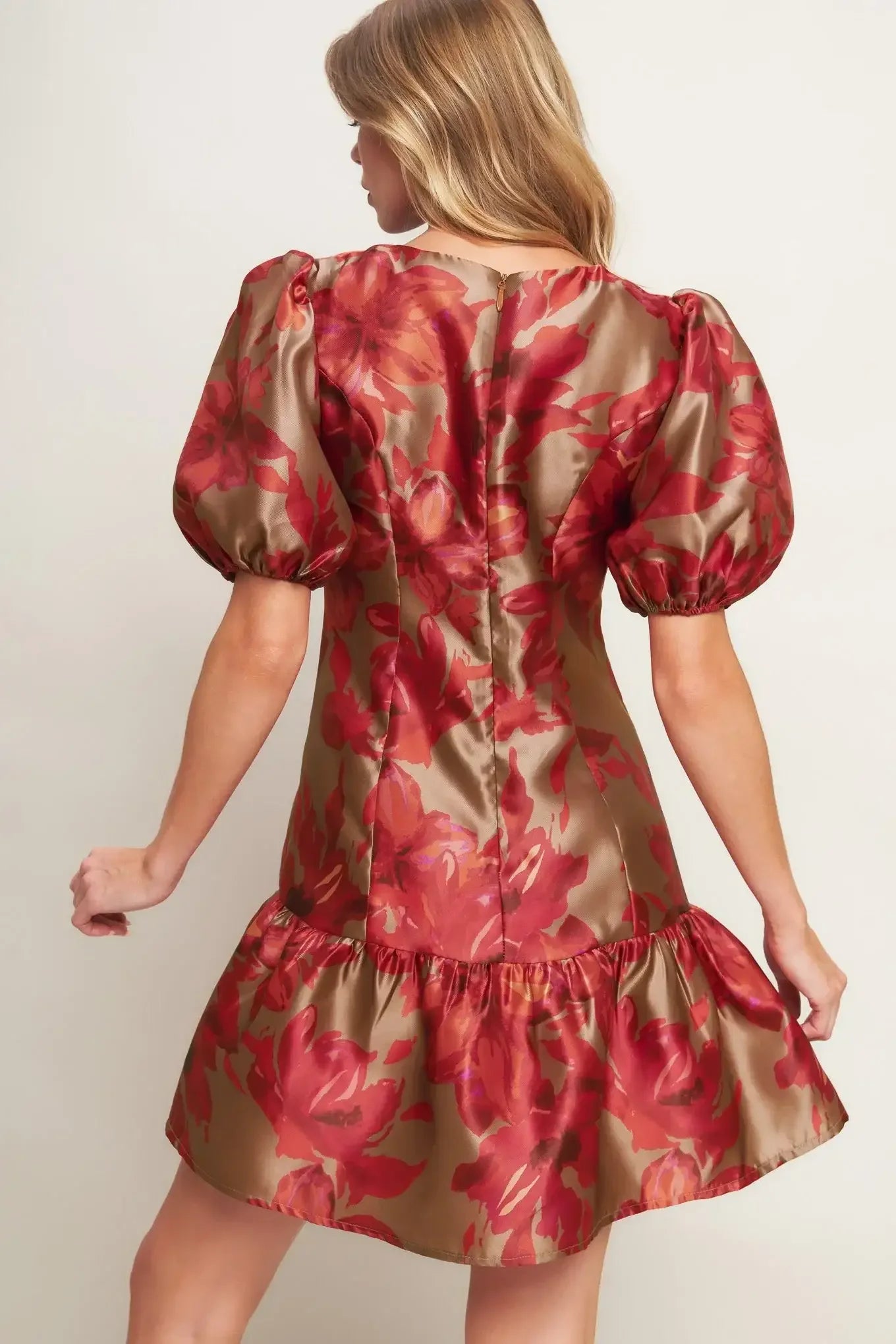GARDENIA FIRE BRONZE MINI DRESS