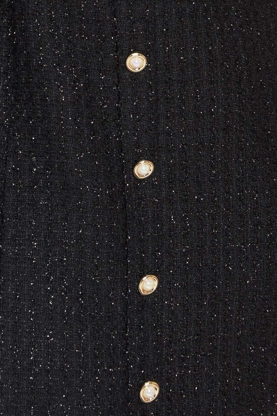 Black dress with button