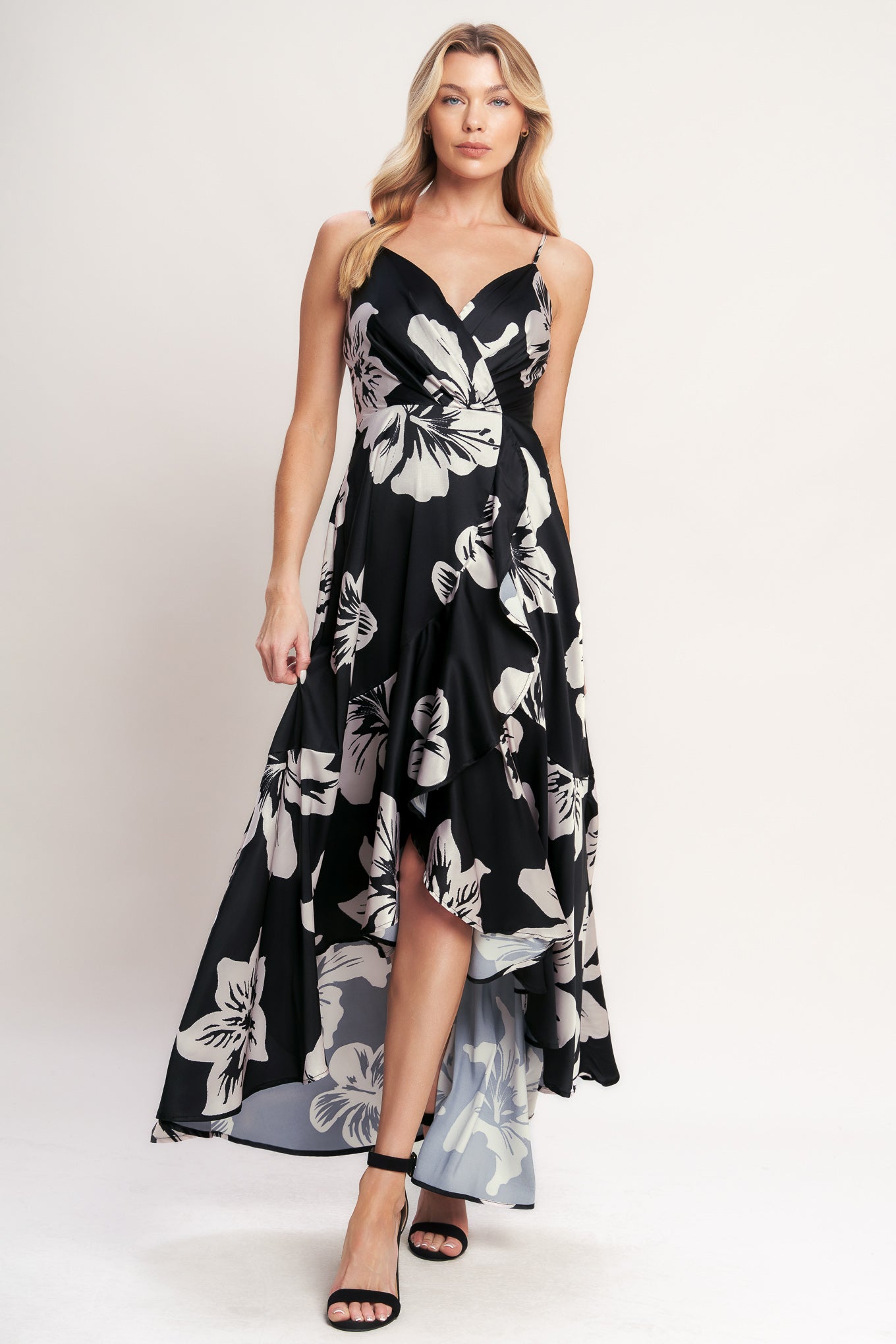 ETERNAL FLORA BLACK MAXI DRESS