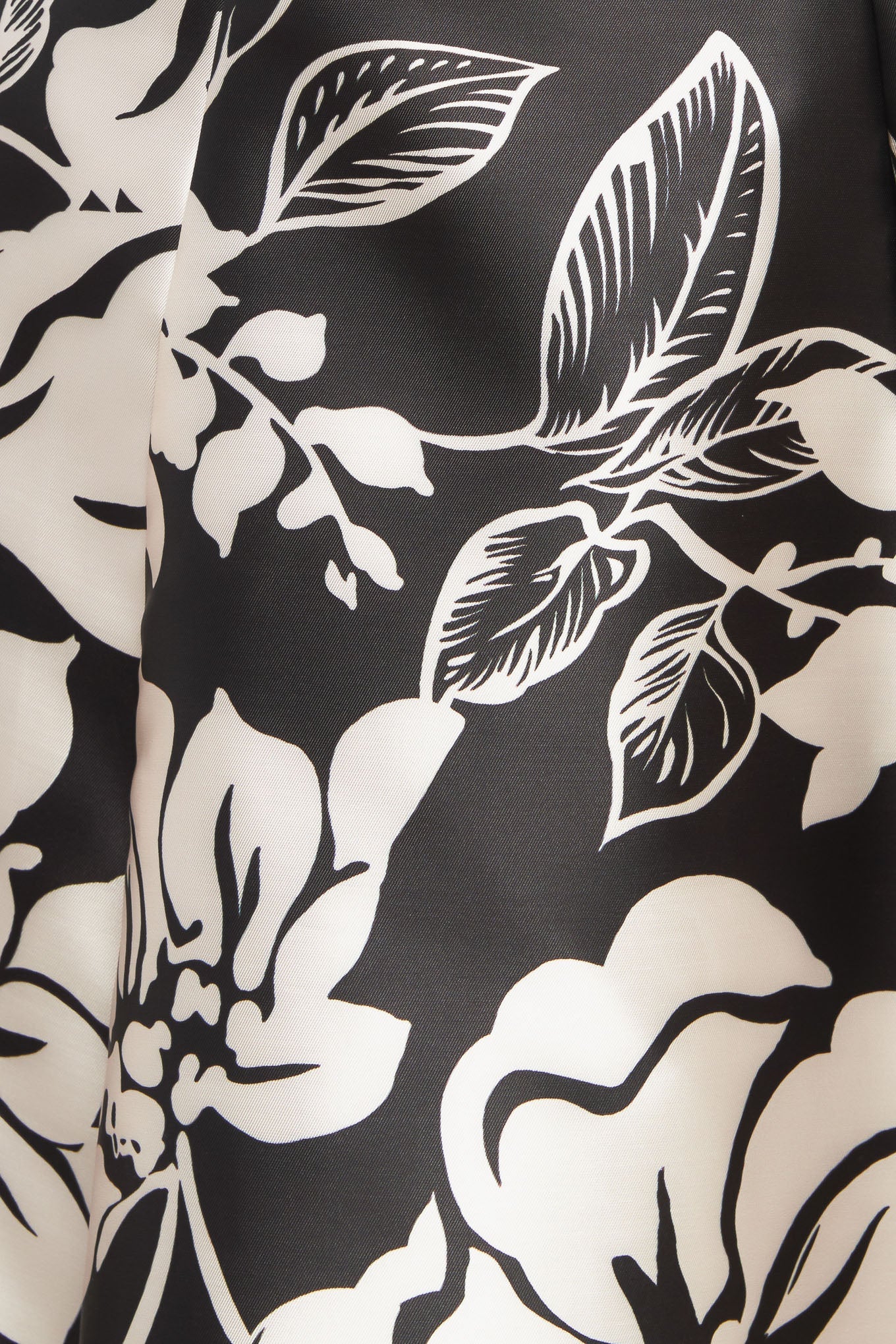 Strapless black and white floral dress