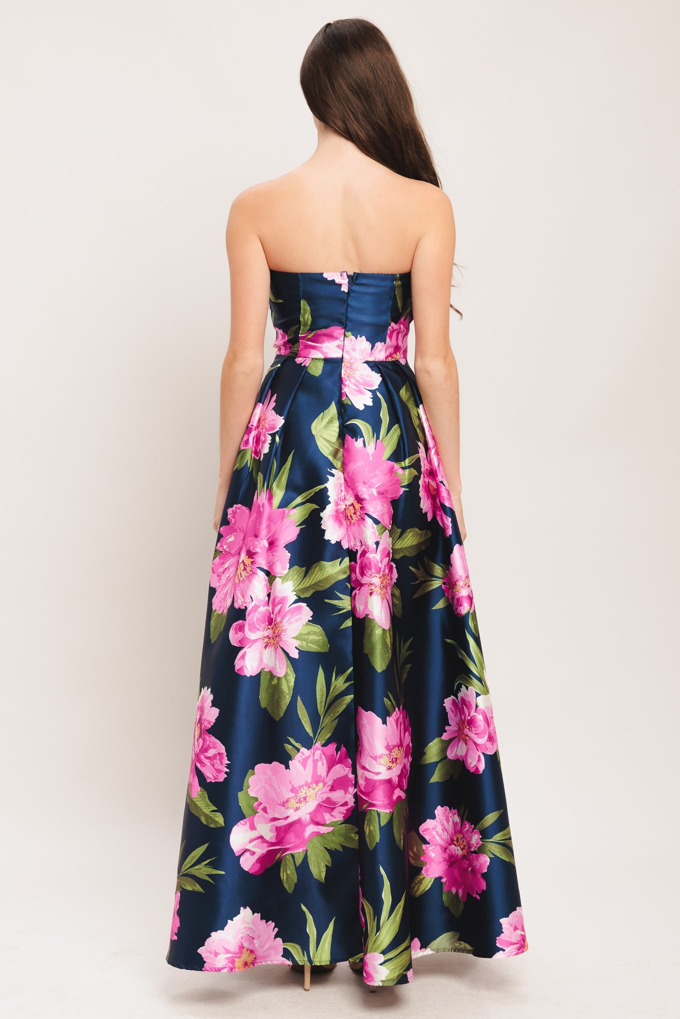 LUNA FLORA NAVY MAXI DRESS