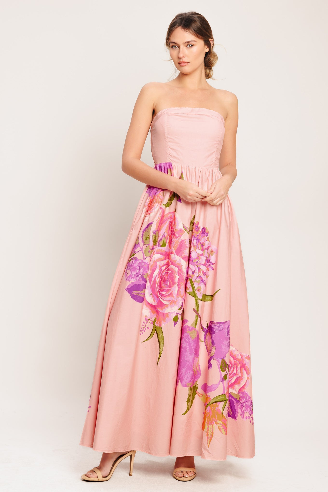ROSE SERENADE LIGHT PINK MAXI DRESS