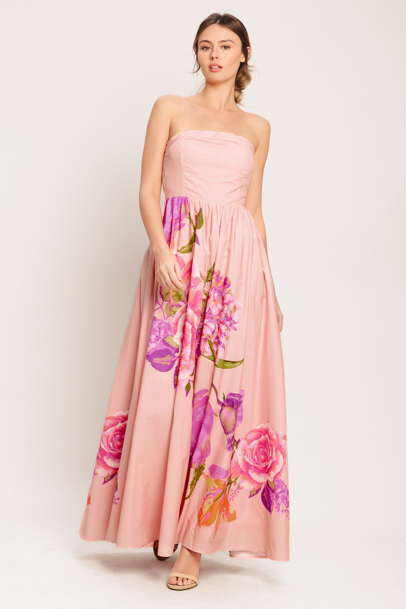 ROSE SERENADE LIGHT PINK MAXI DRESS