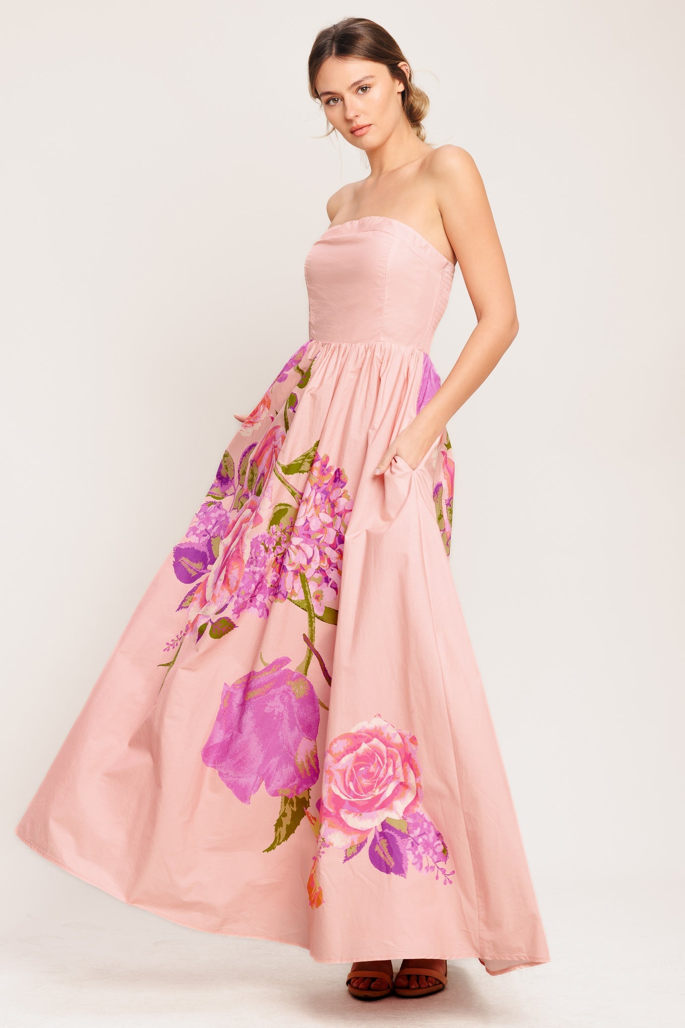 ROSE SERENADE LIGHT PINK MAXI DRESS