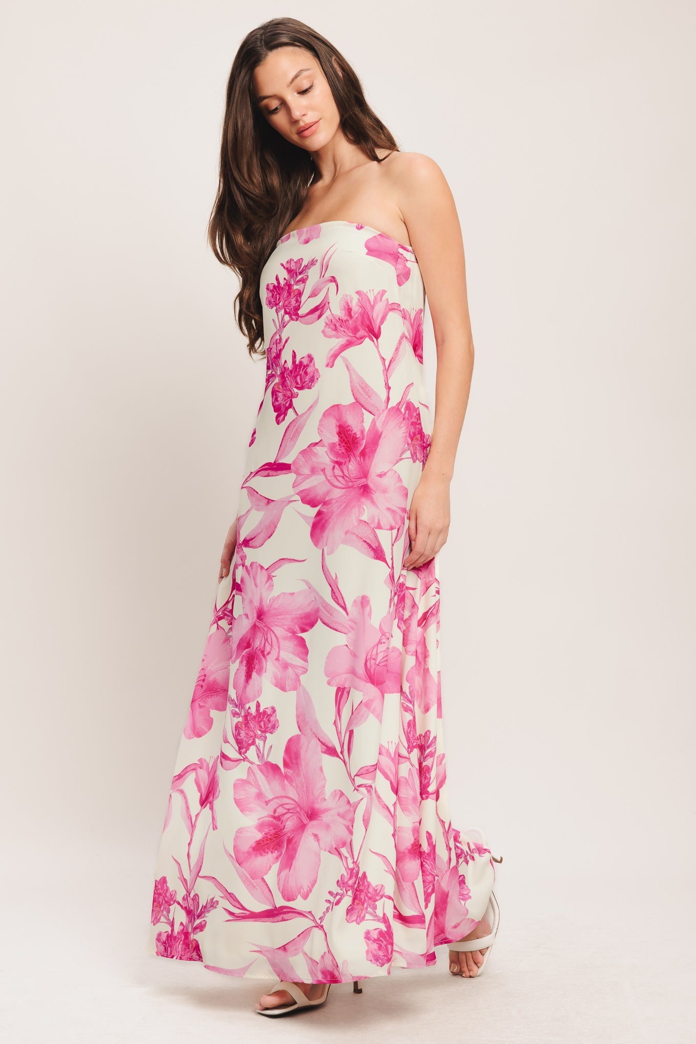 SOFT ROSE ESCAPE OPEN BACK MAXI DRESS