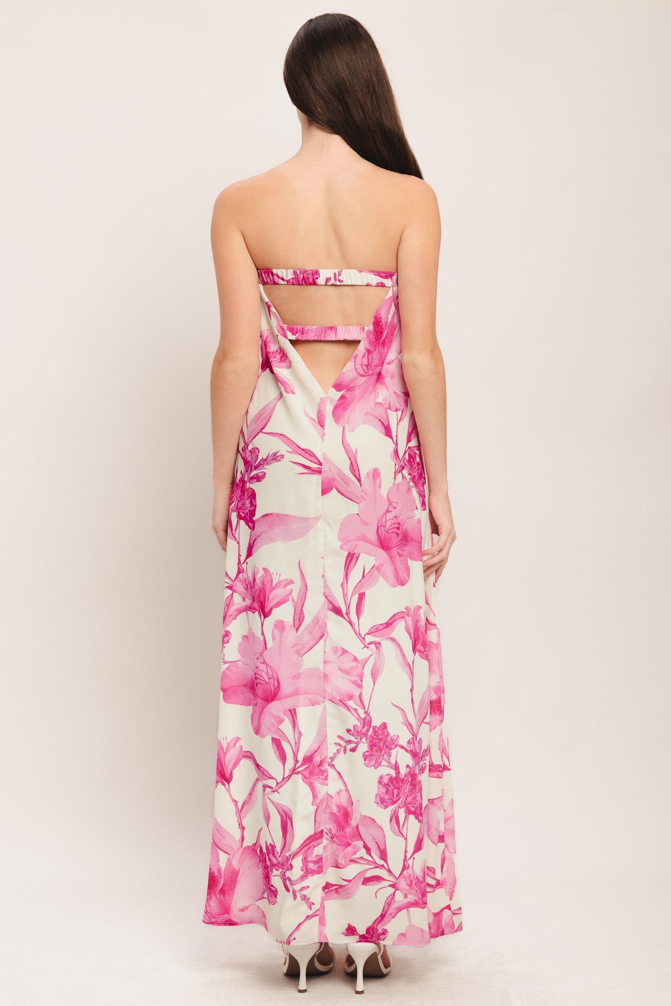 SOFT ROSE ESCAPE OPEN BACK MAXI DRESS