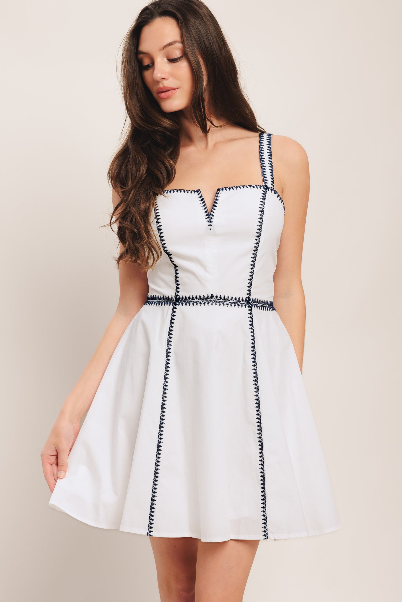 SUMMER EMBROIDERED MINI DRESS