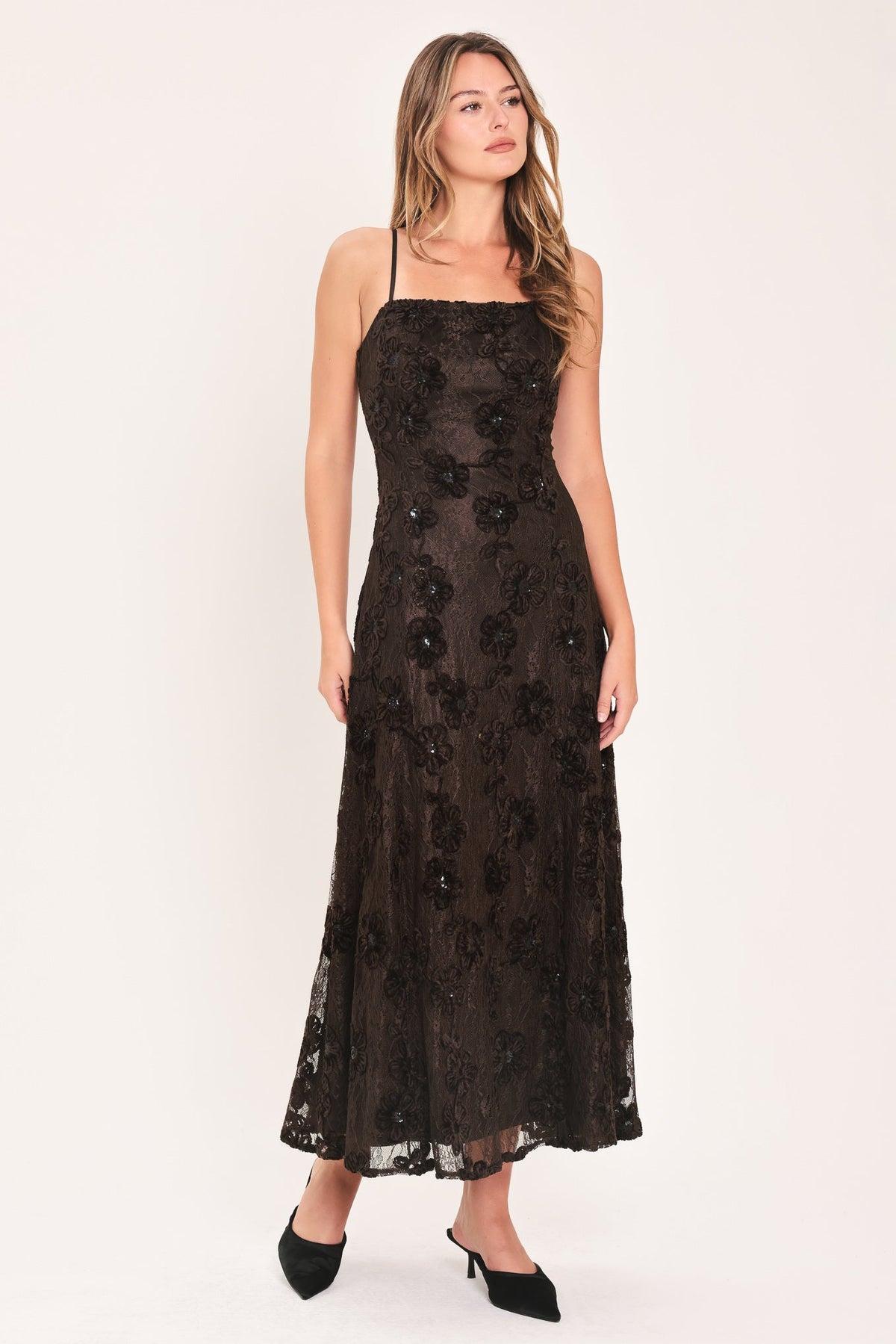 Cocoa Lace Muse Maxi Dress