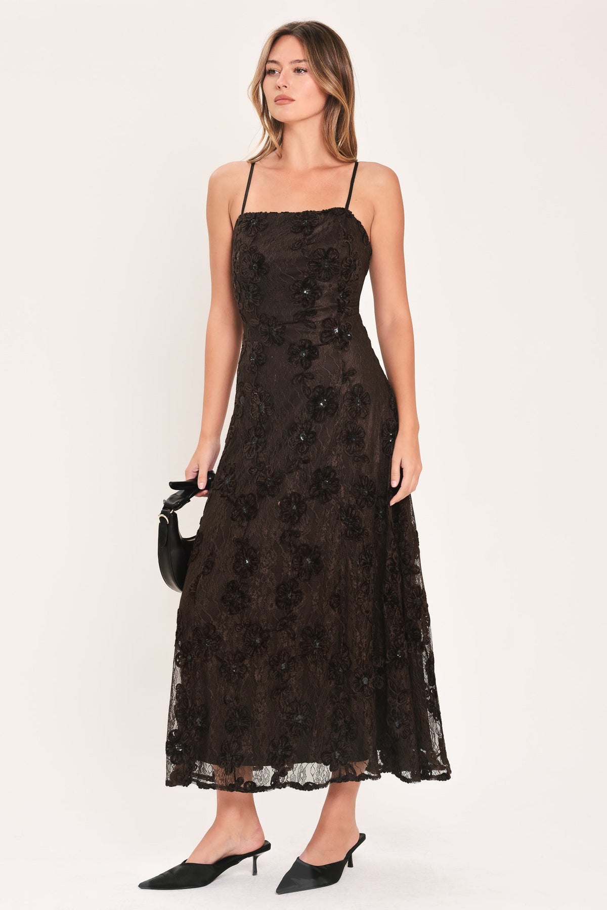 Cocoa Lace Muse Maxi Dress