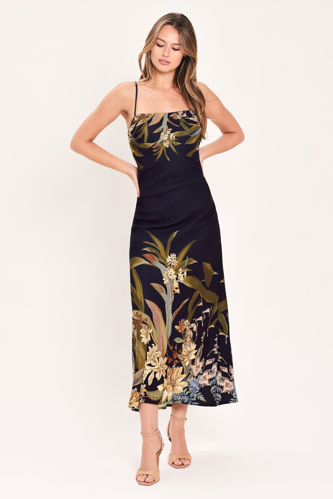 TWILIGHT WILDFLOWER DEEP PURPLE MAXI DRESS