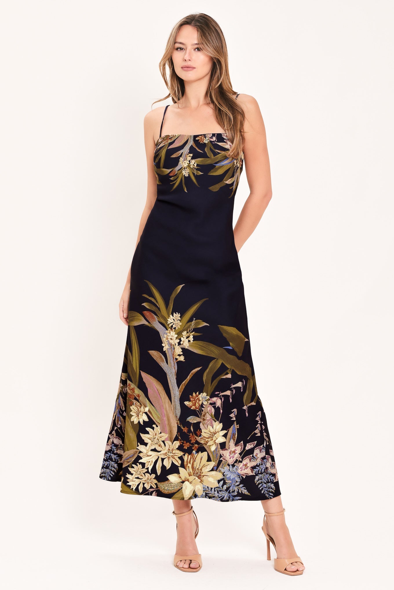 TWILIGHT WILDFLOWER DEEP PURPLE MAXI DRESS