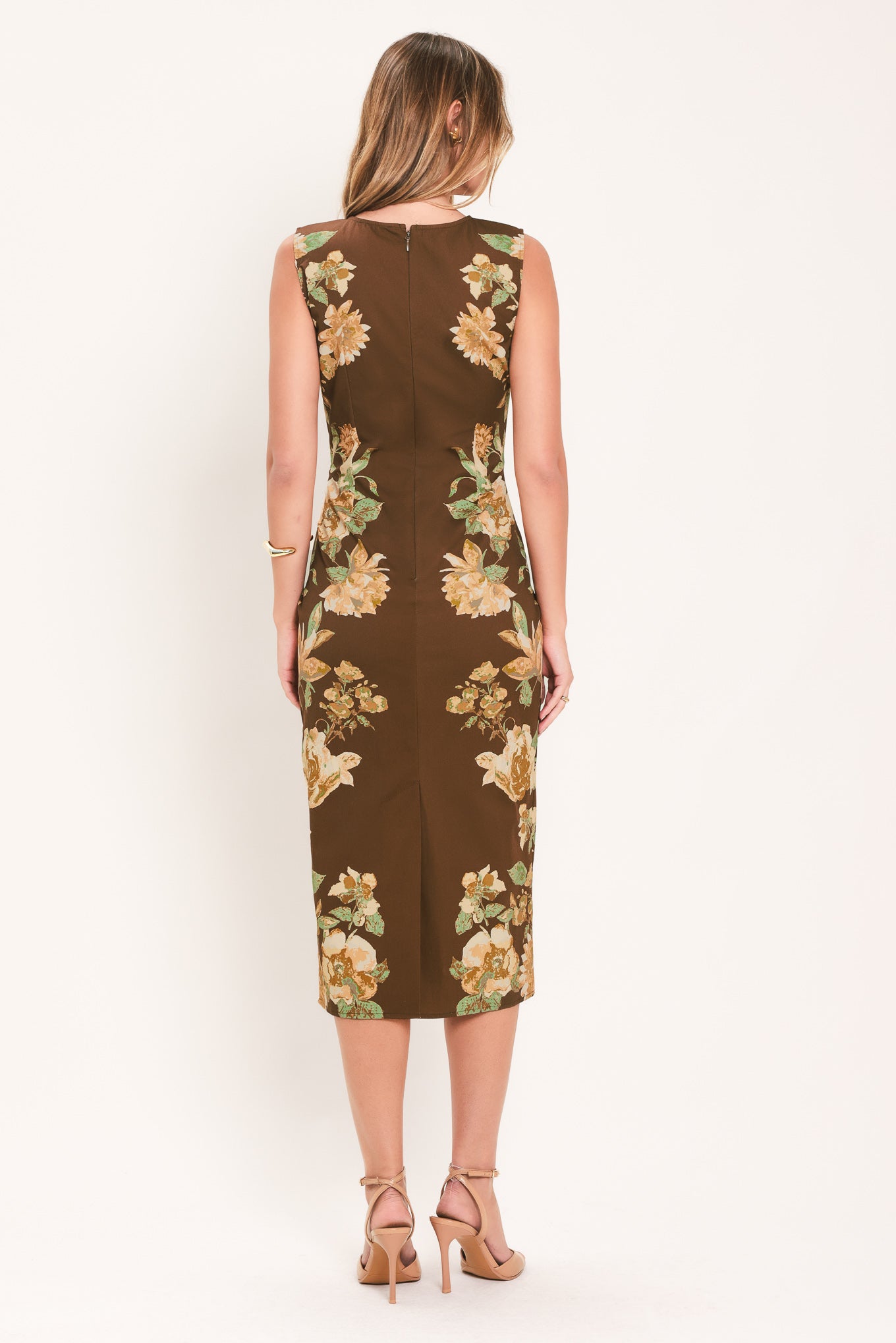 SEPIA FLORA HARVEST - SHEATH MIDI DRESS