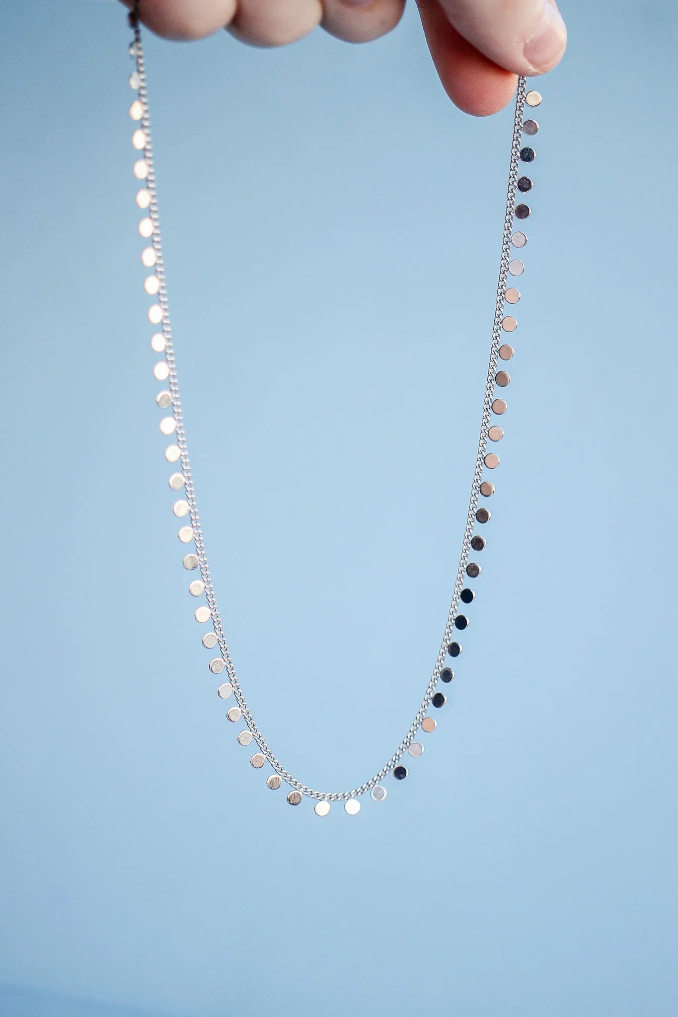 Sabrina Necklace in Rhodium Filled