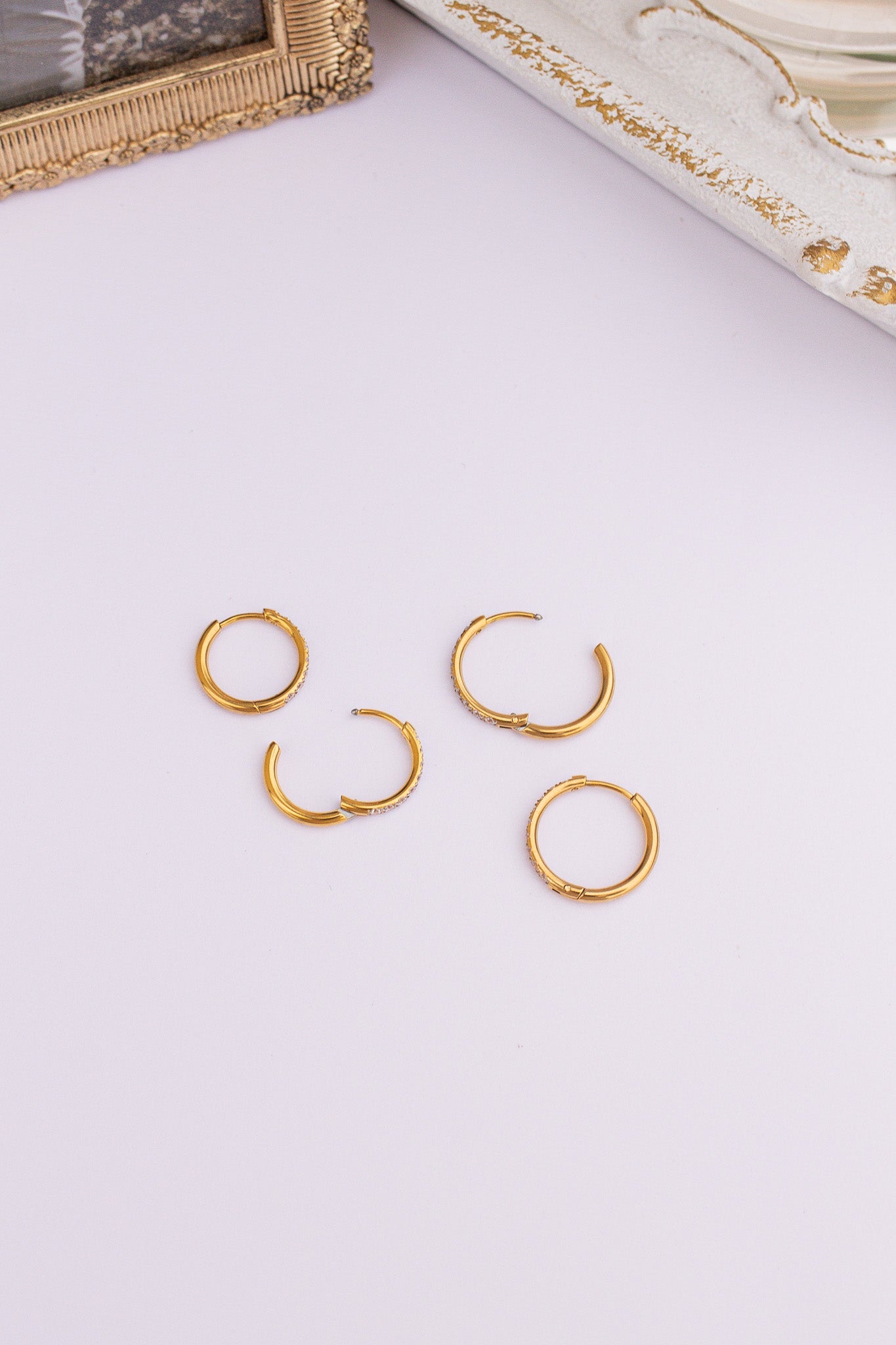 Mini Crystal Hoop Earring