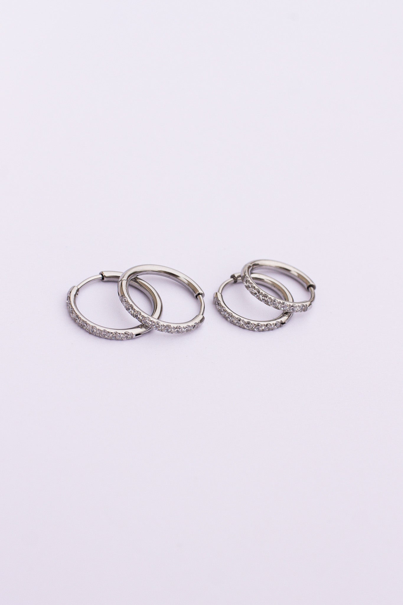 Mini Crystal Hoop Earring