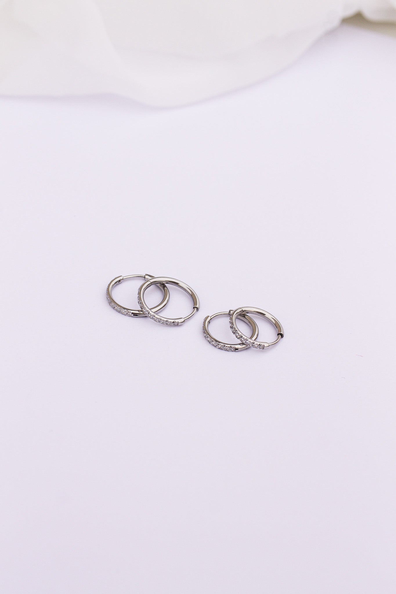 Mini Crystal Hoop Earring