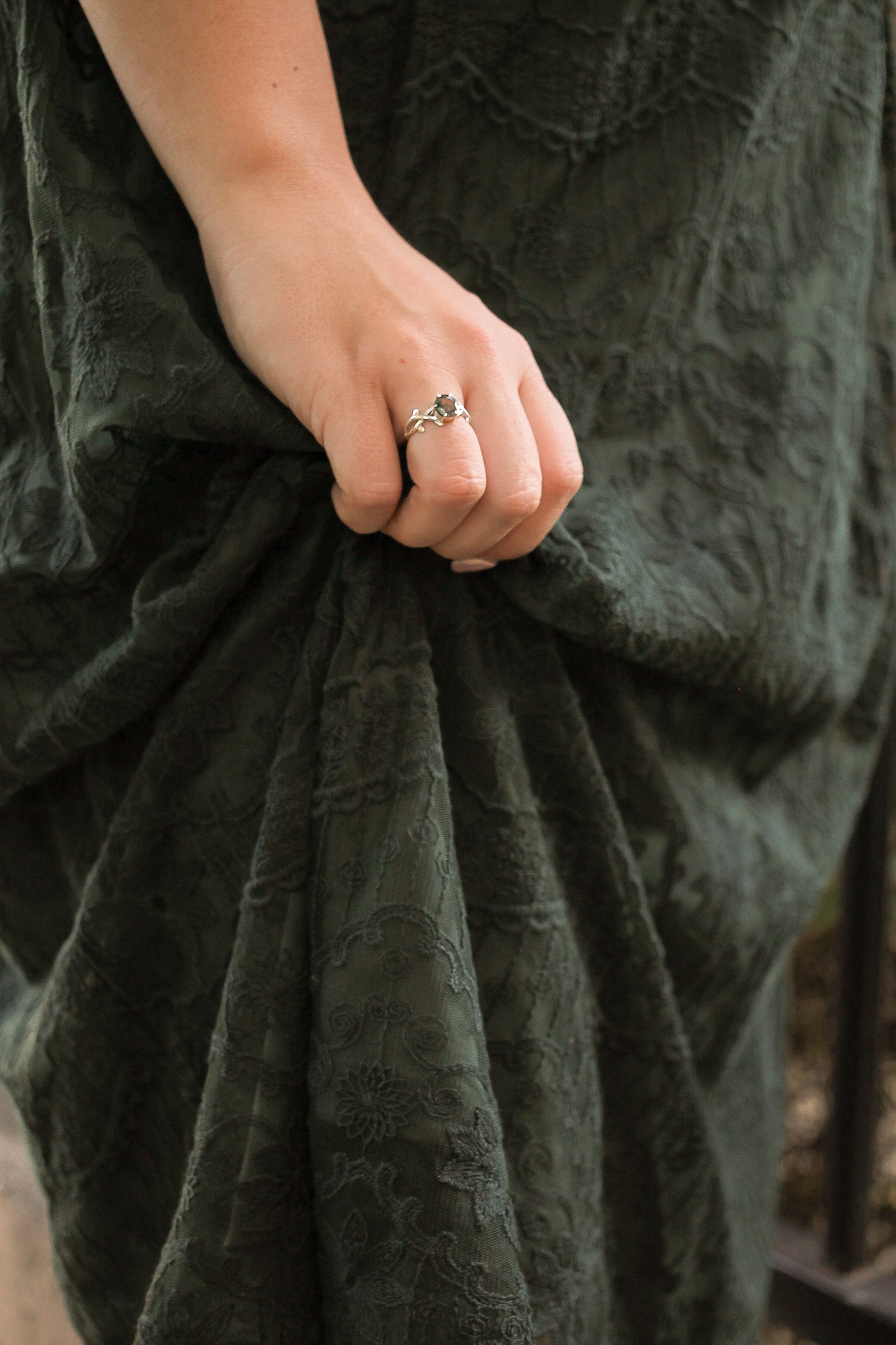 Willow Moss Agate Ring