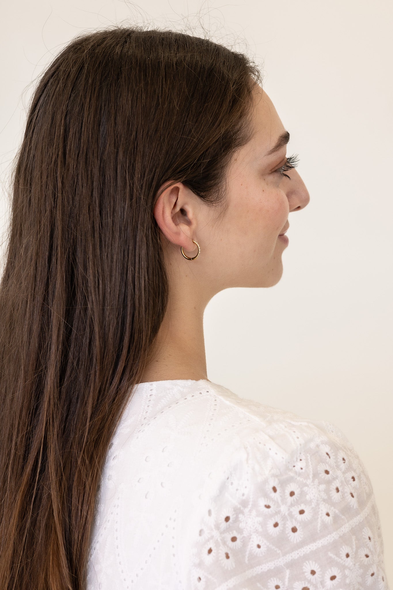 Mini Crystal Hoop Earring