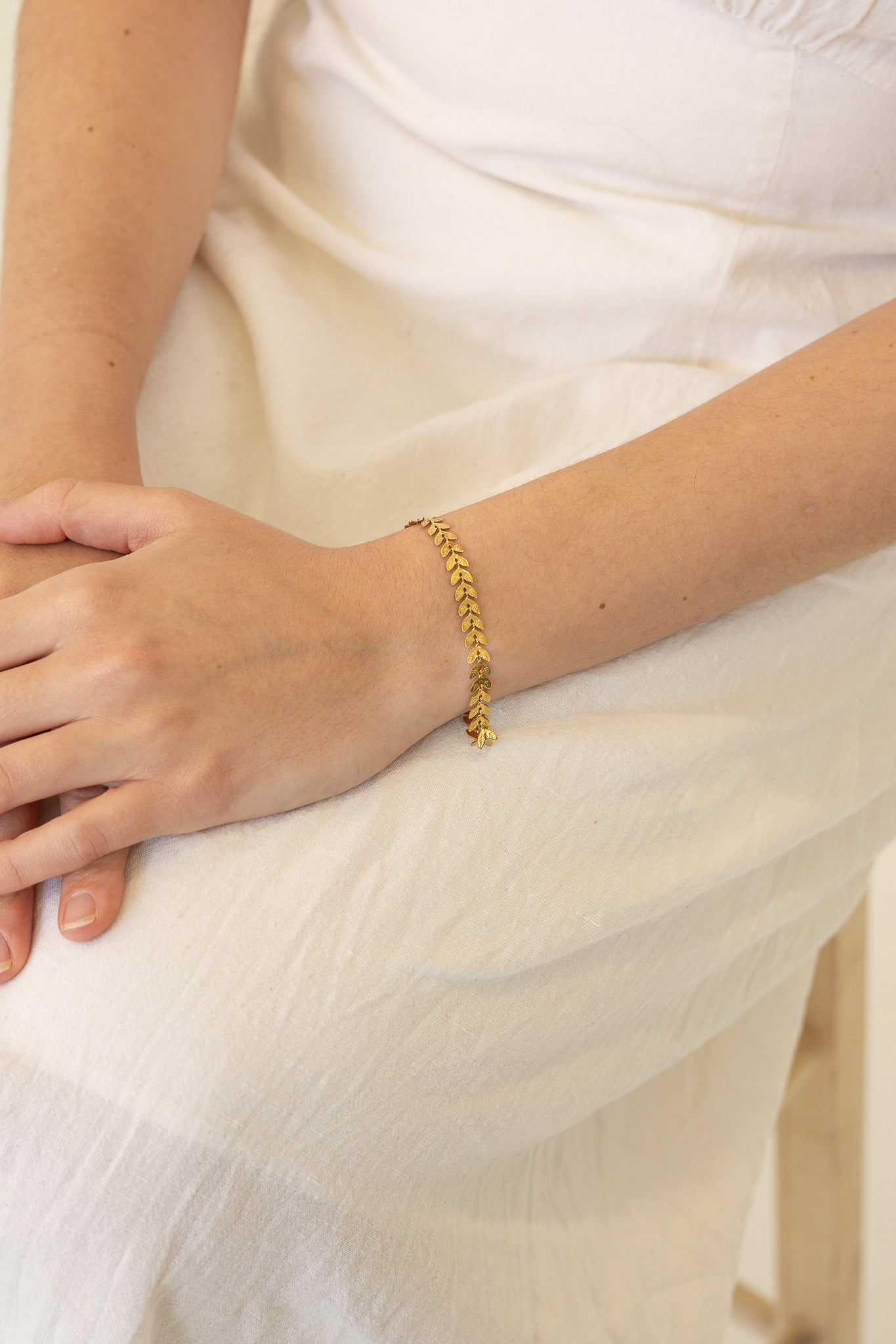 Persephone Leaf Chain Bracelet