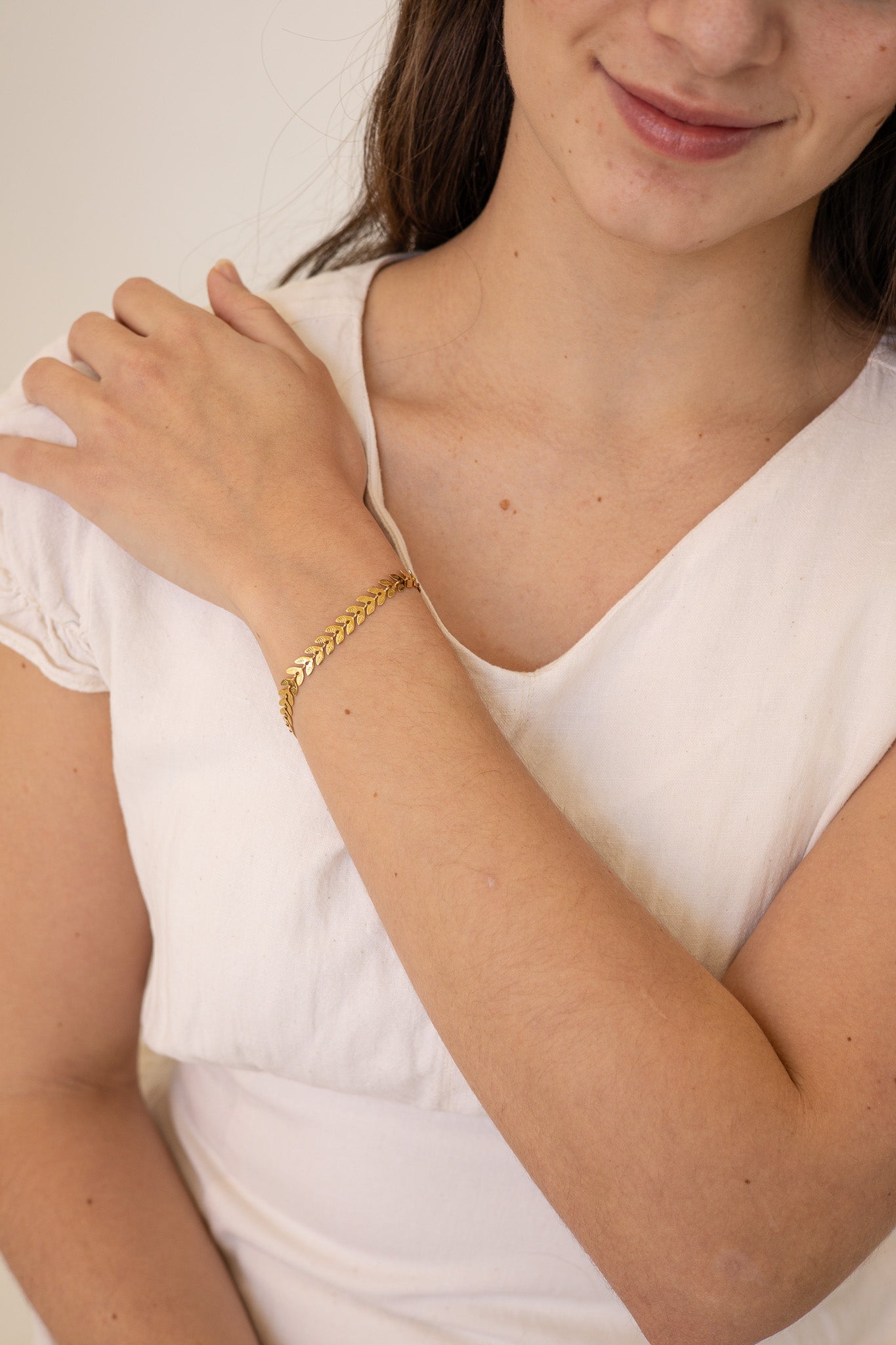 Persephone Leaf Chain Bracelet