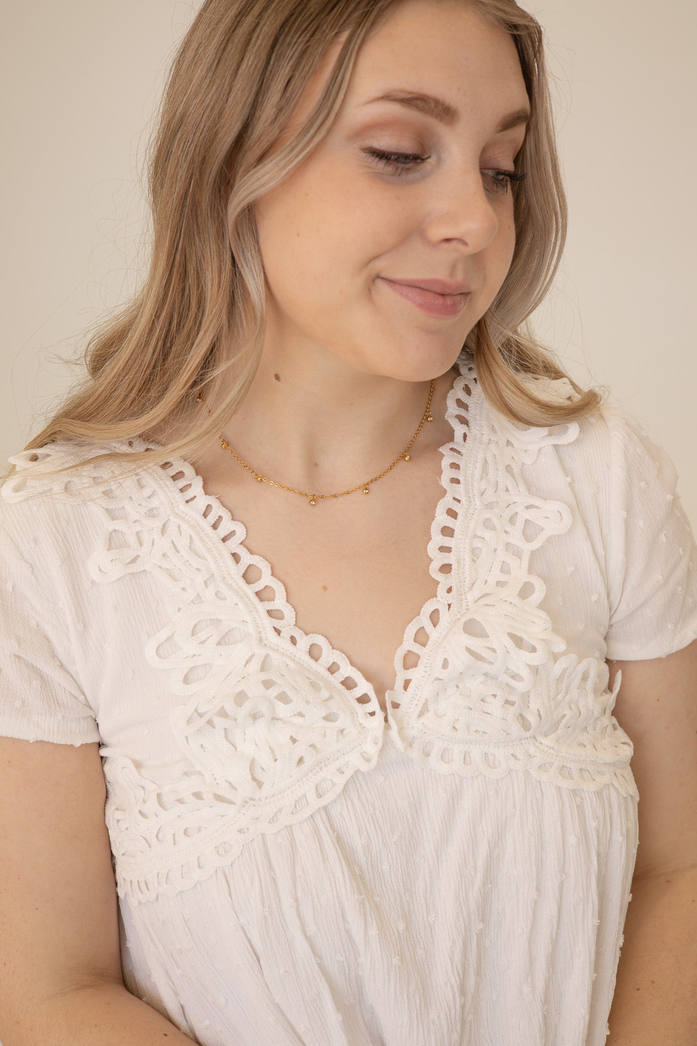 Adaline Crystal Charm Necklace