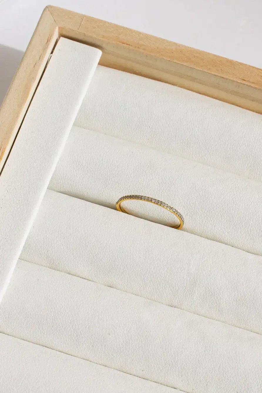 Dainty Crystal Stacker Ring