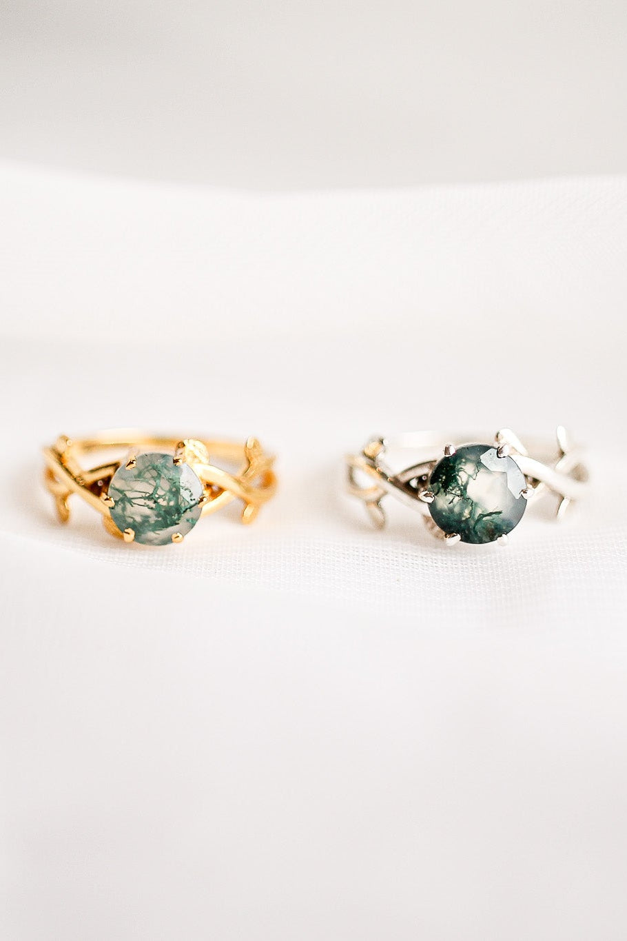 Willow Moss Agate Ring