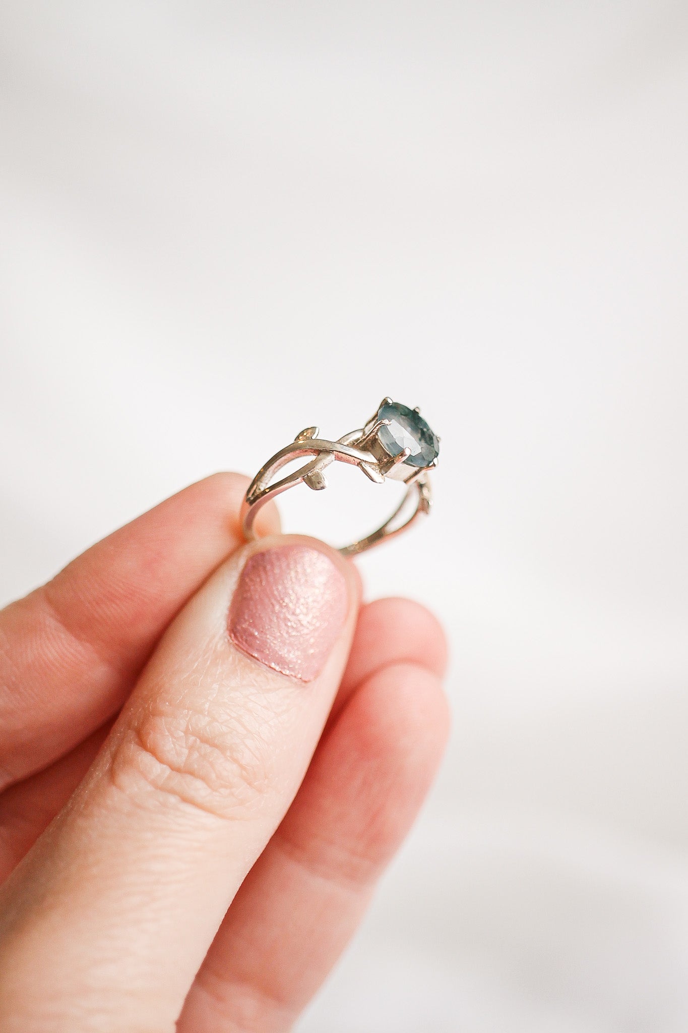 Willow Moss Agate Ring