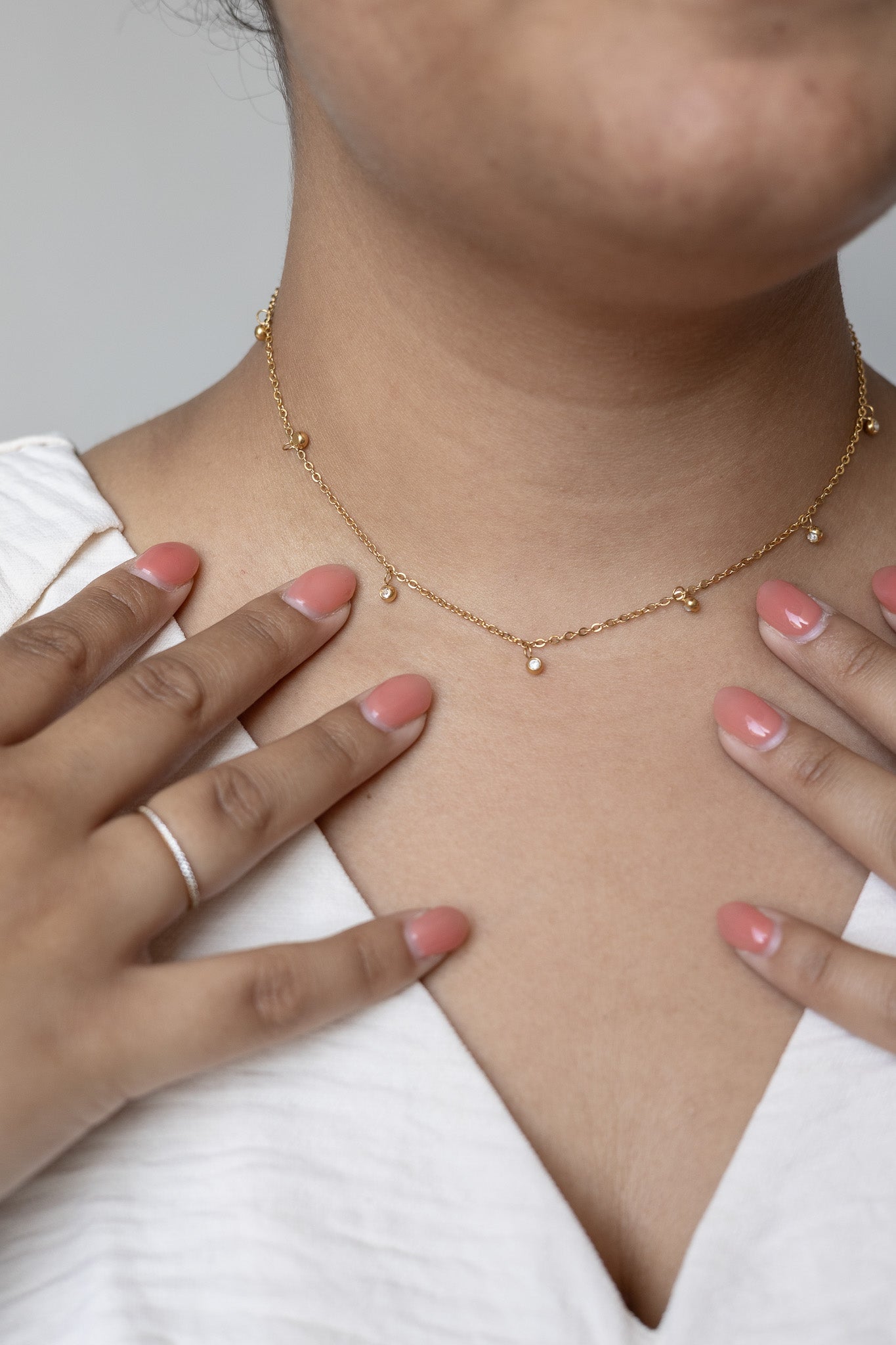 Adaline Crystal Charm Necklace